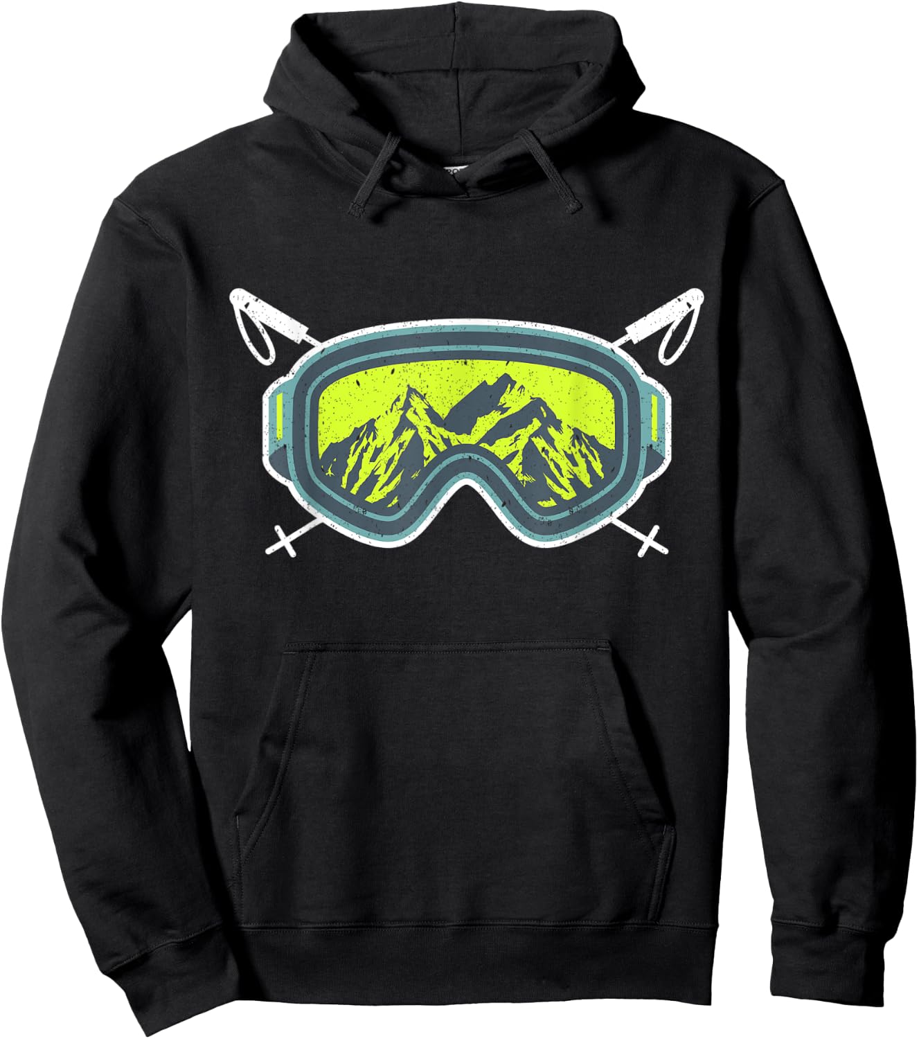 Ski Goggles Winter Skiing Sport Gear Mask Snow Mountain Hoodie - Hoodie | Black