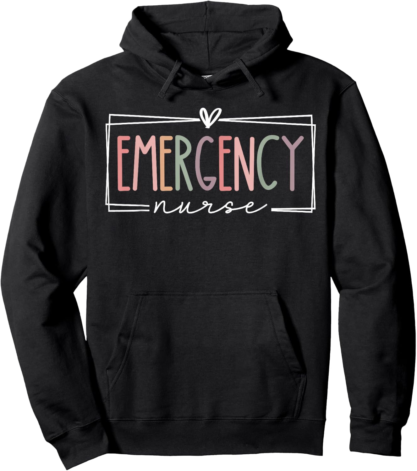 ER Nursing Emergency Nurse For Nurses Women Funny Retro Hoodie - Hoodie | Black