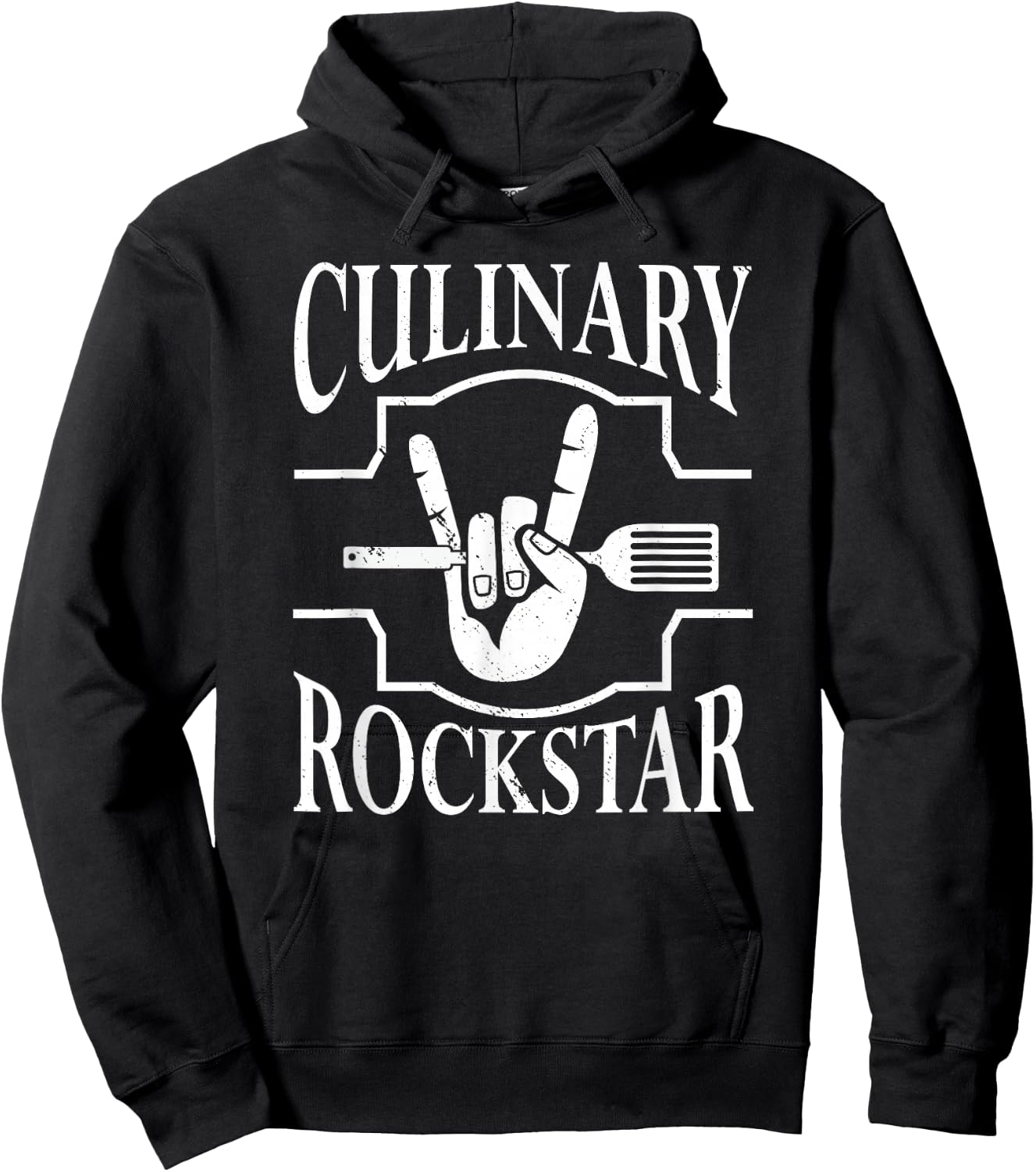 Culinary Rockstar Funny Chef Cooking Hoodie - Hoodie | Black