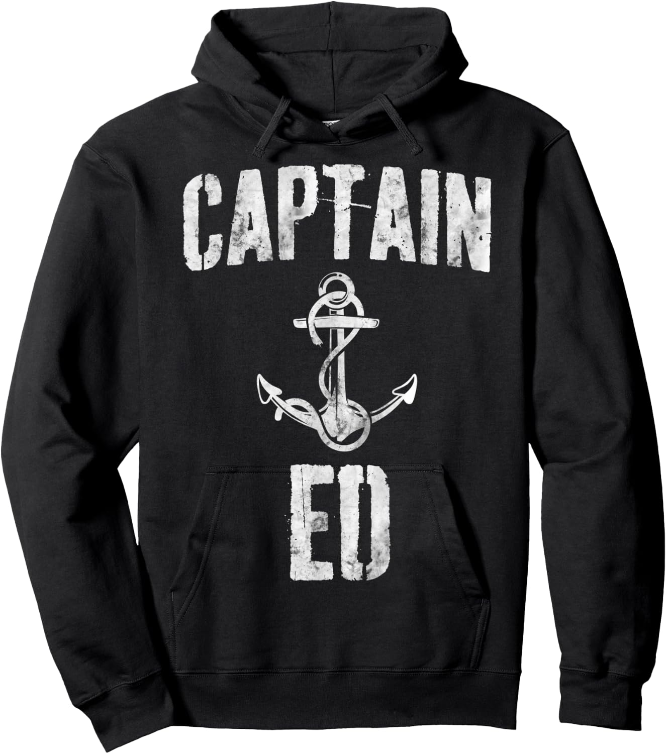 Funny Personalized Boating Shirt First Name Captain Ed Hoodie - Hoodie | Black