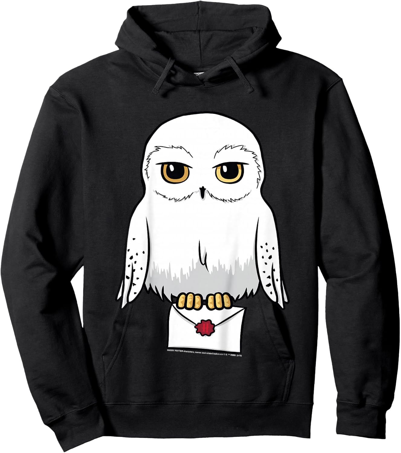 Kids Harry Potter Hedwig Cute Cartoon Portrait Hoodie - Hoodie | Black