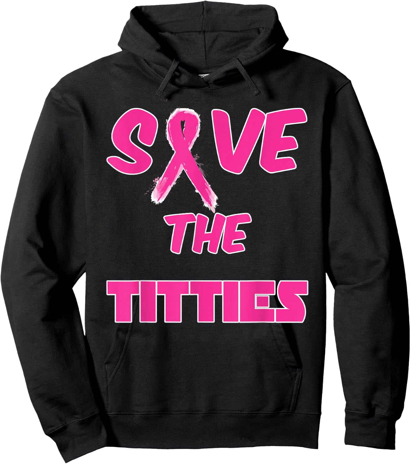 Save The Titties, Breast Cancer Awareness Hoodie - Hoodie | Black