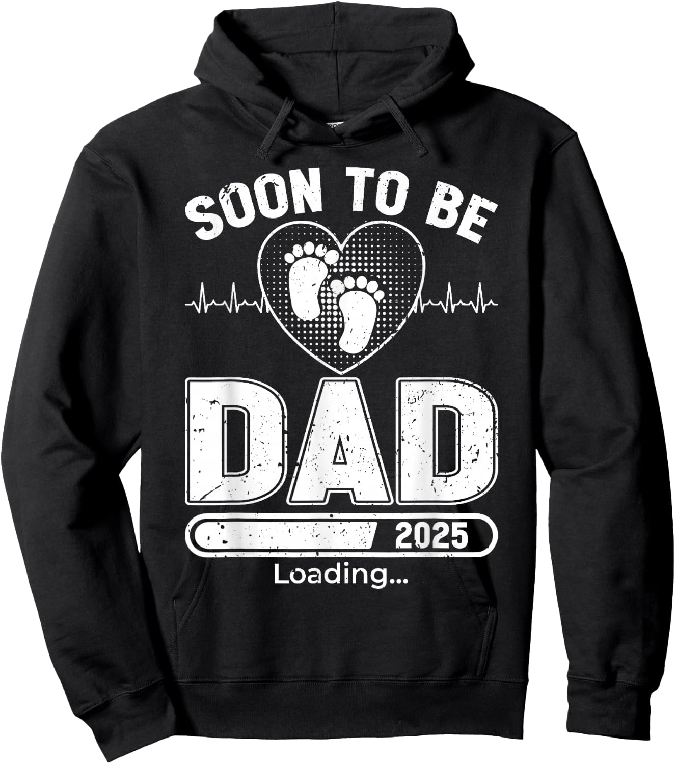 Soon To Be Daddy 2025 Funny First Time Dad Hoodie - Hoodie | Black