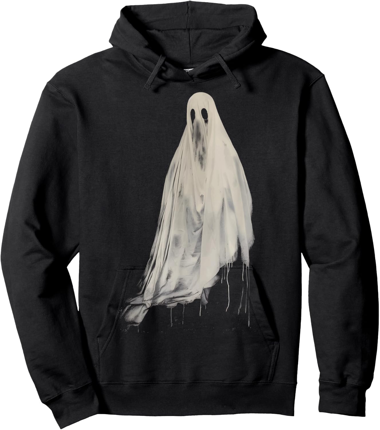Ghost Horror Spooky Scary Spirit Halloween Goth Aesthetic Hoodie - Hoodie | Black
