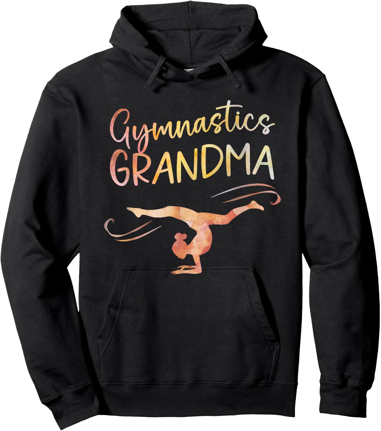 Gymnastics Grandma Proud Granddaughter Grandmother Hoodie - Hoodie | Black