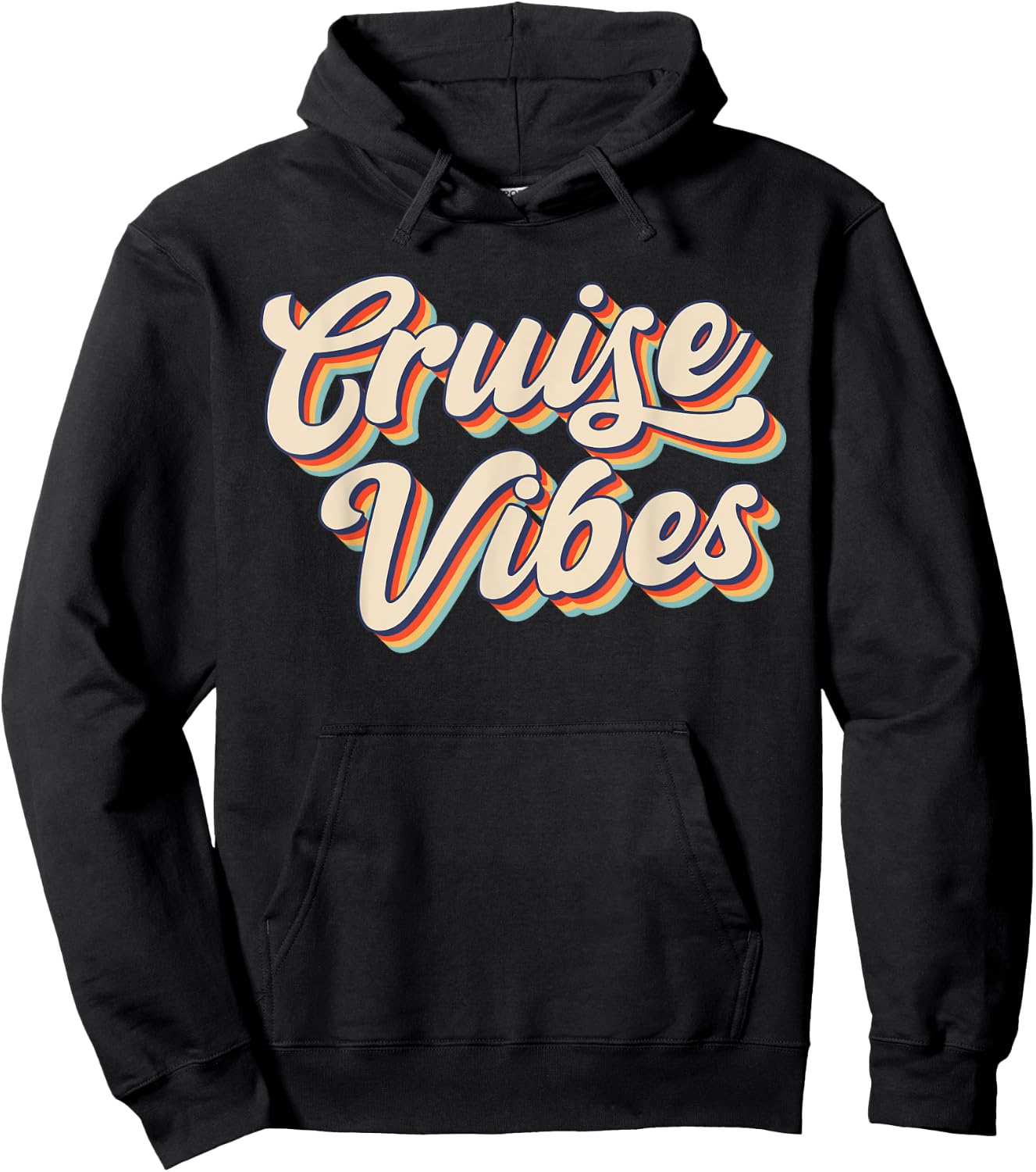 Cruise Vibes Groovy Matching Family Vacation Girls Cruise Hoodie - Hoodie | Black