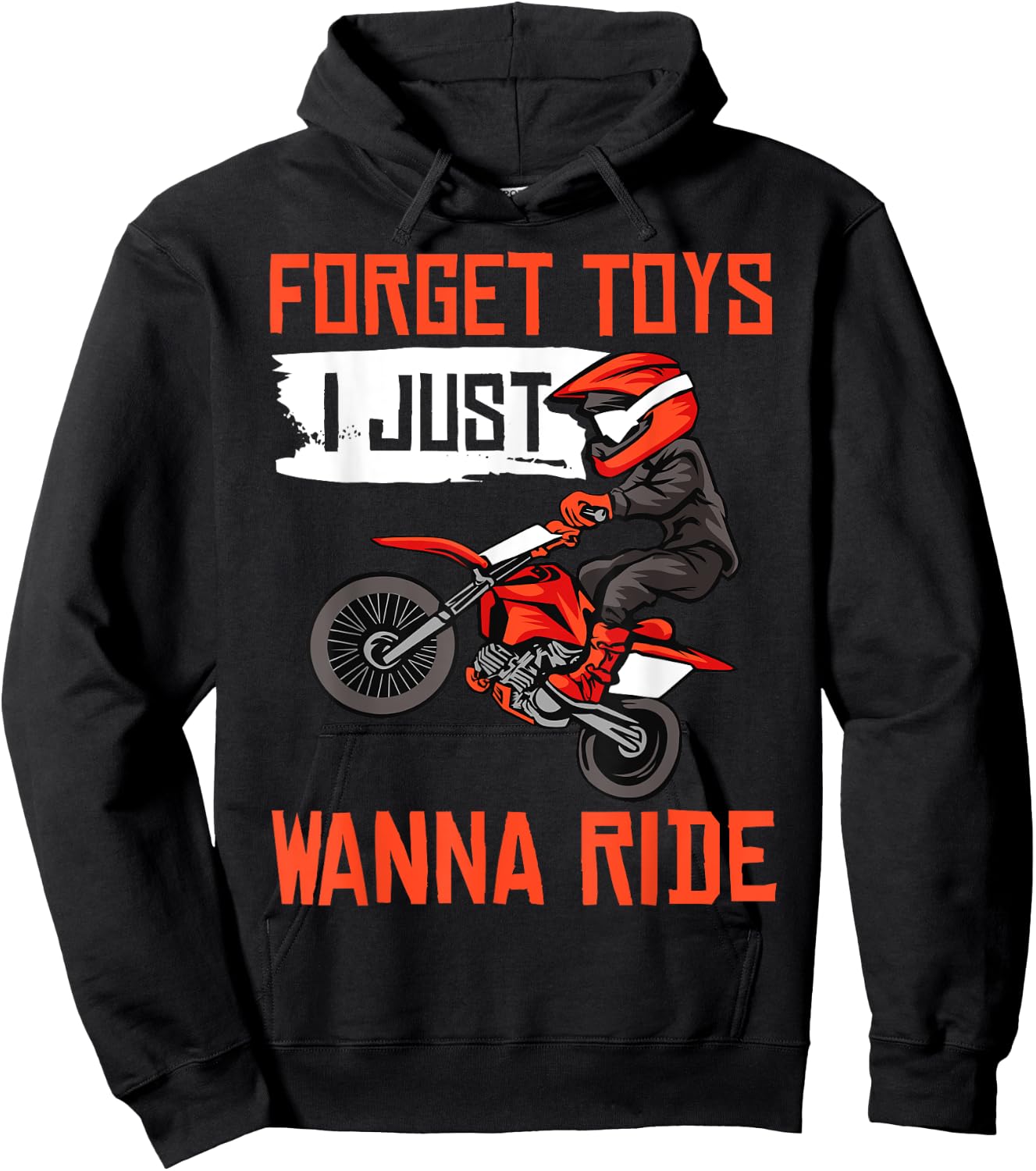 Cool Dirt Bike Gift Boys Men Funny Forget Toys Motocross Hoodie - Hoodie | Black