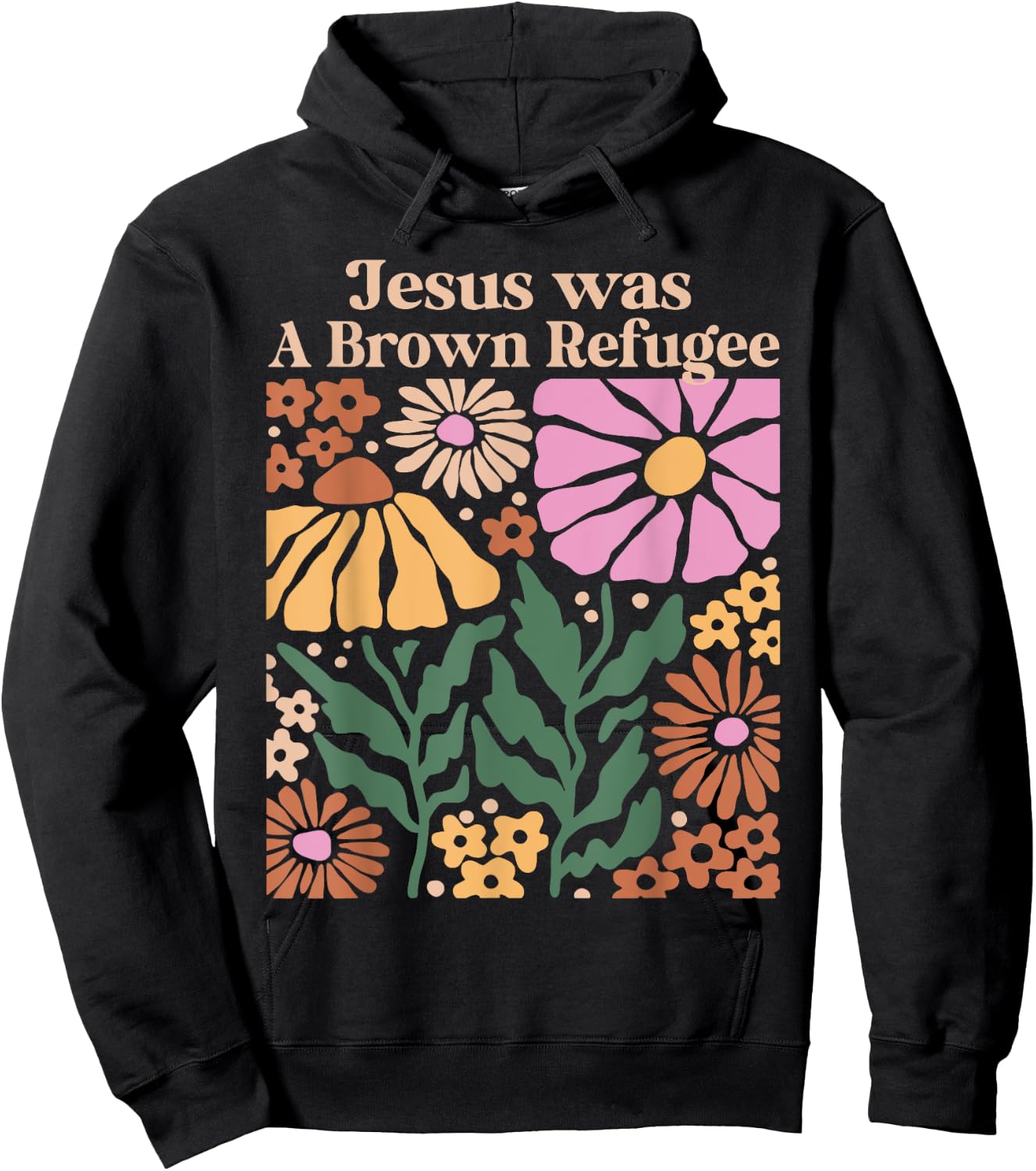 Jesus Was a Brown Skinned Refugee Kindness Christianity Hoodie - Hoodie | Black