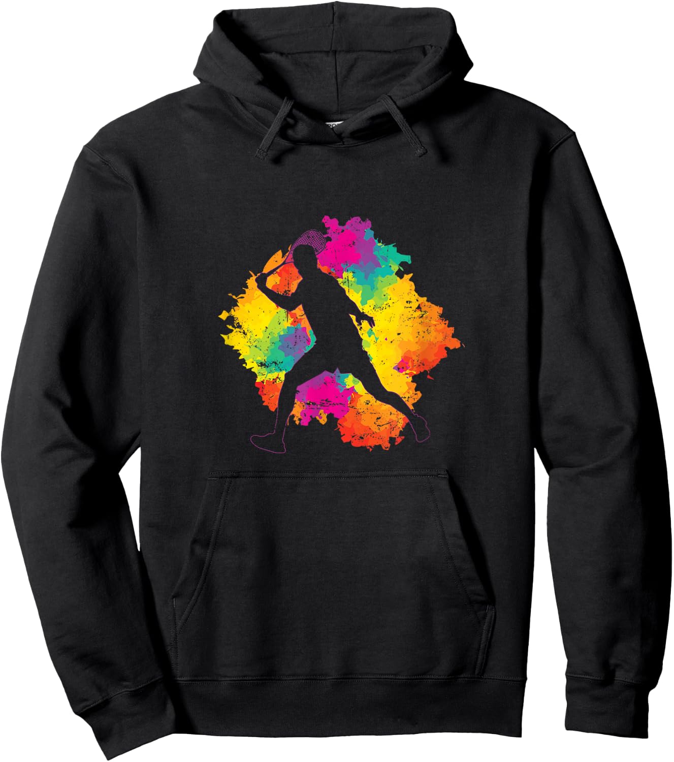 Focused Squash Player Ready Hoodie - Hoodie | Black