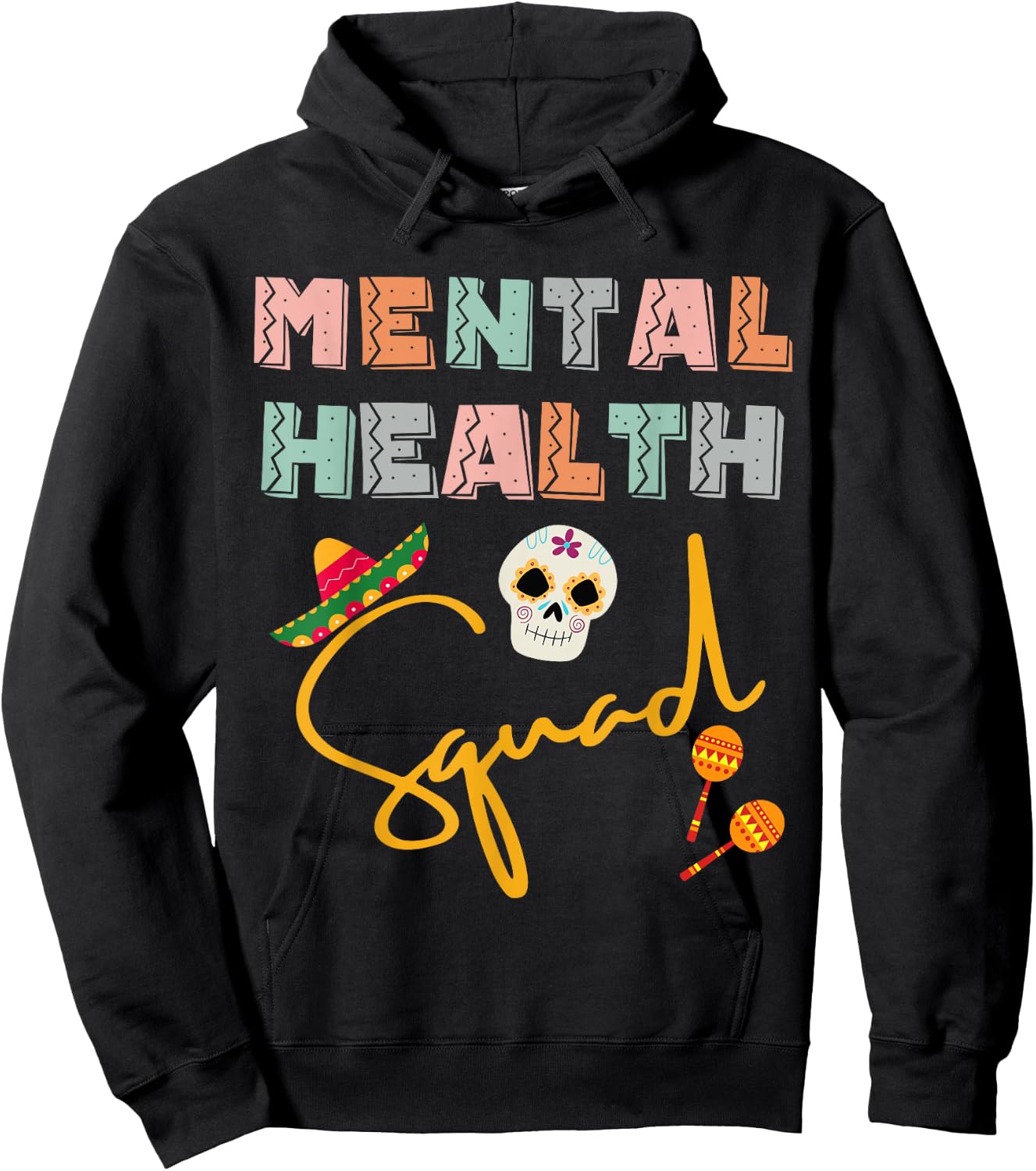 Cinco De Mayo Mental Health Squad Nurse Crew Matching Hoodie - Hoodie | Black
