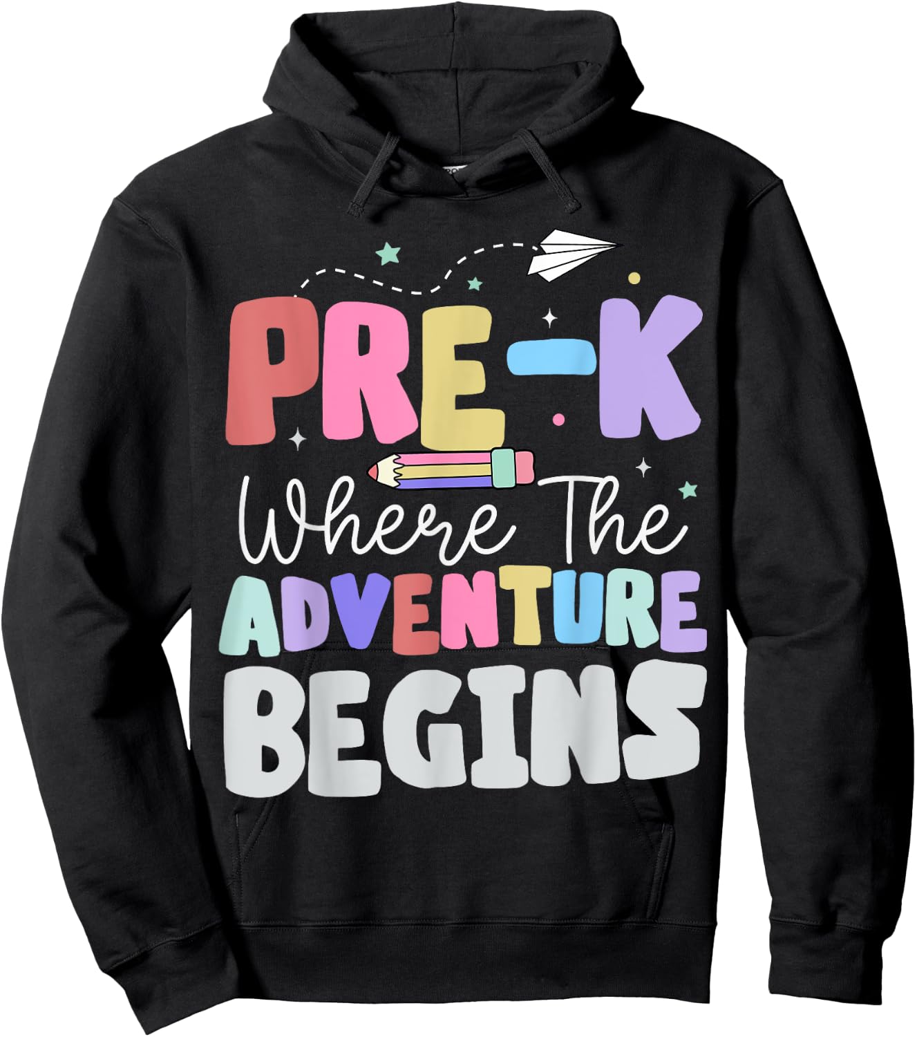 Pre-k Where The Adventure Begins First Day of Prek Teacher Hoodie - Hoodie | Black