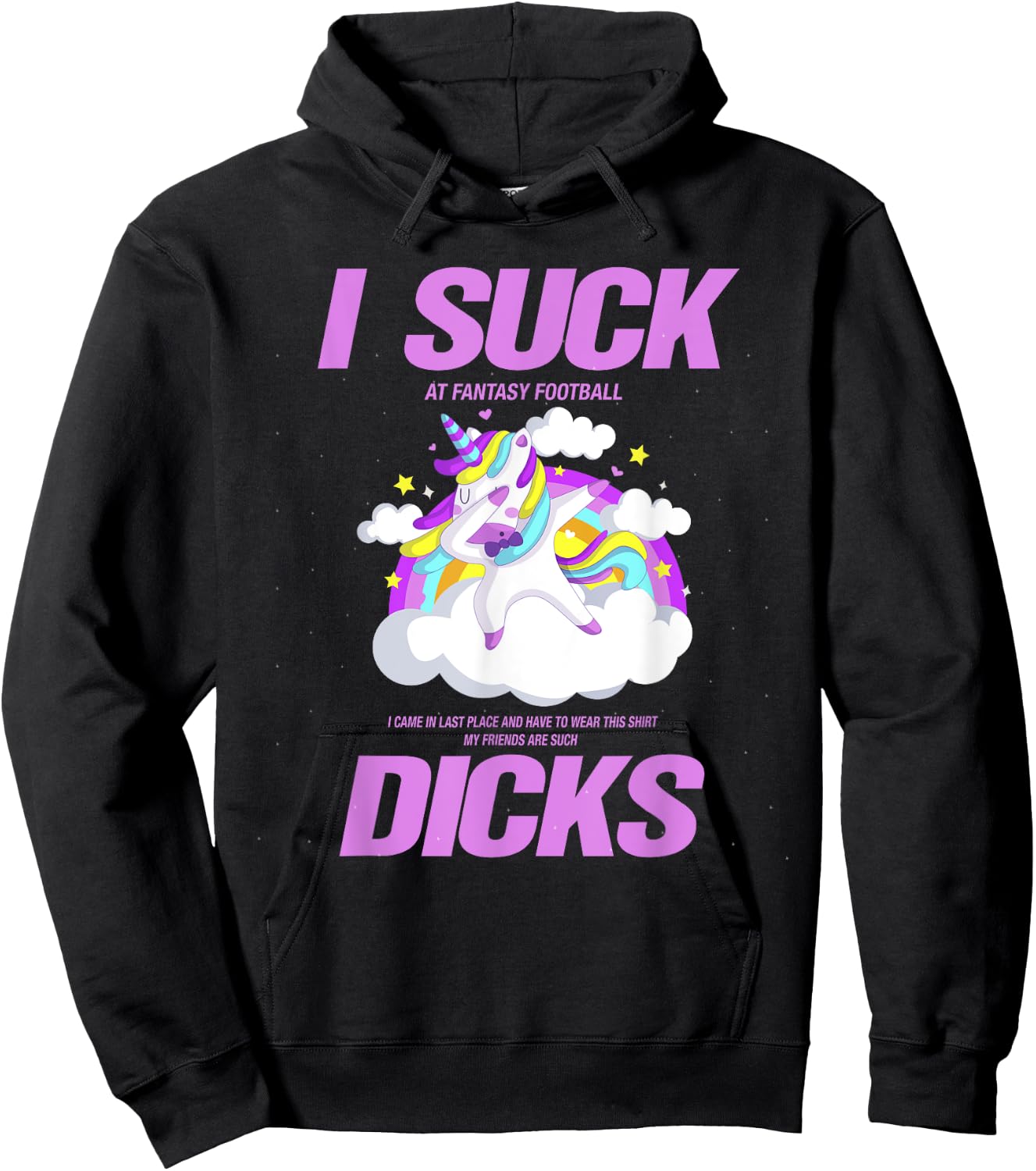 I Suck Dicks Fantasy Football Loser Hoodie - Hoodie | Black