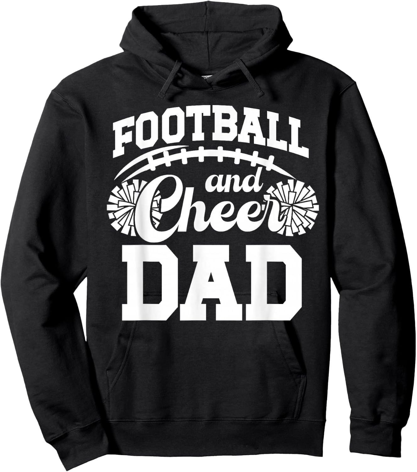 Football And Cheer Dad Cheerleader And Football Player Dad Hoodie - Hoodie | Black
