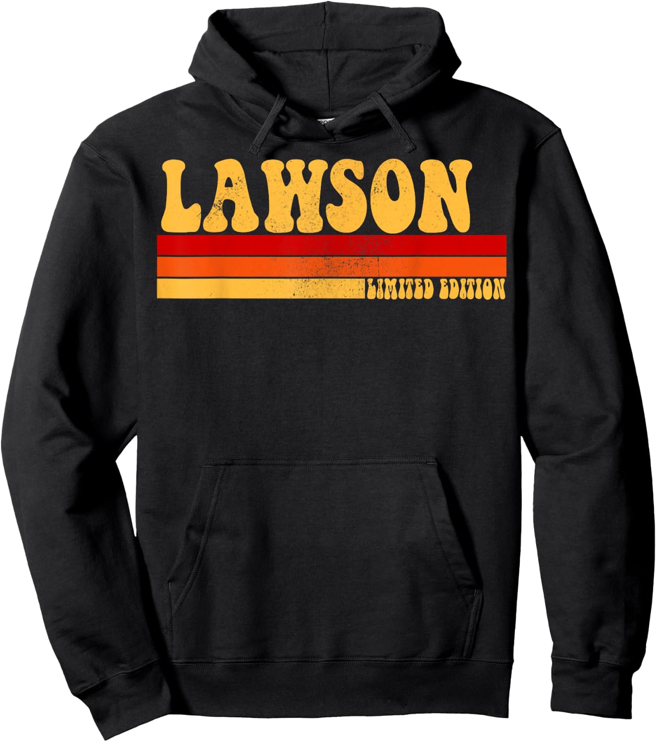 LAWSON Name Personalized Idea Men Retro Vintage LAWSON Hoodie - Hoodie | Black