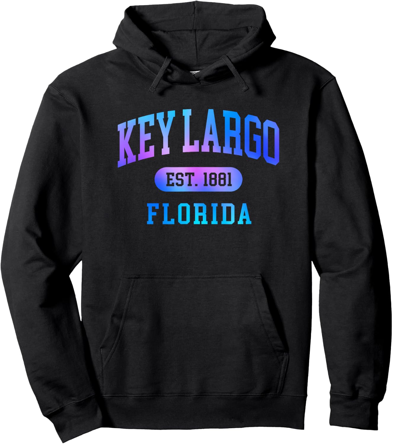 Key Largo Florida Souvenir Vacation Colorful Girls Hoodie - Hoodie | Black