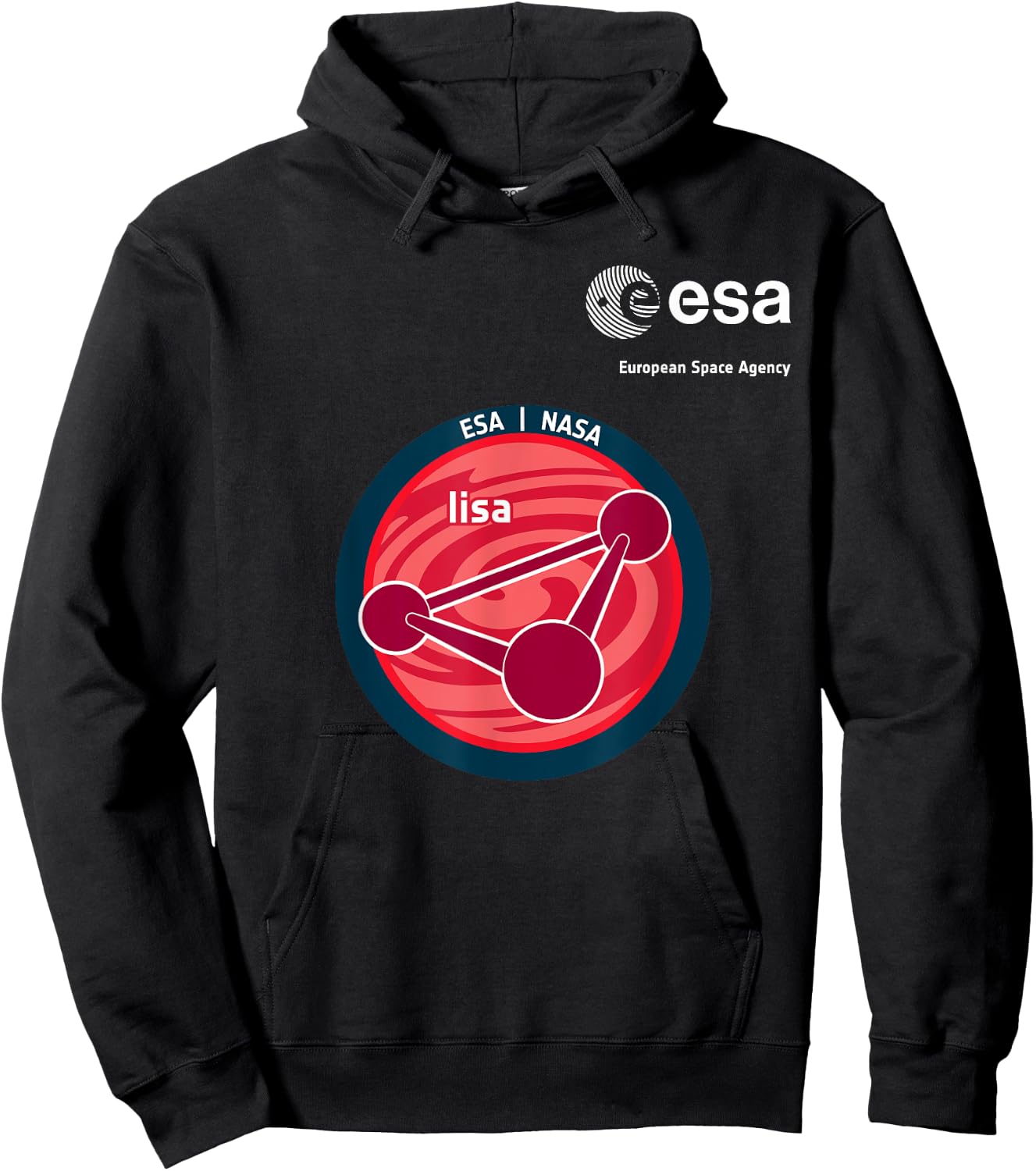 ESA European Space Agency Mission lisa Patch Hoodie - Hoodie | Black