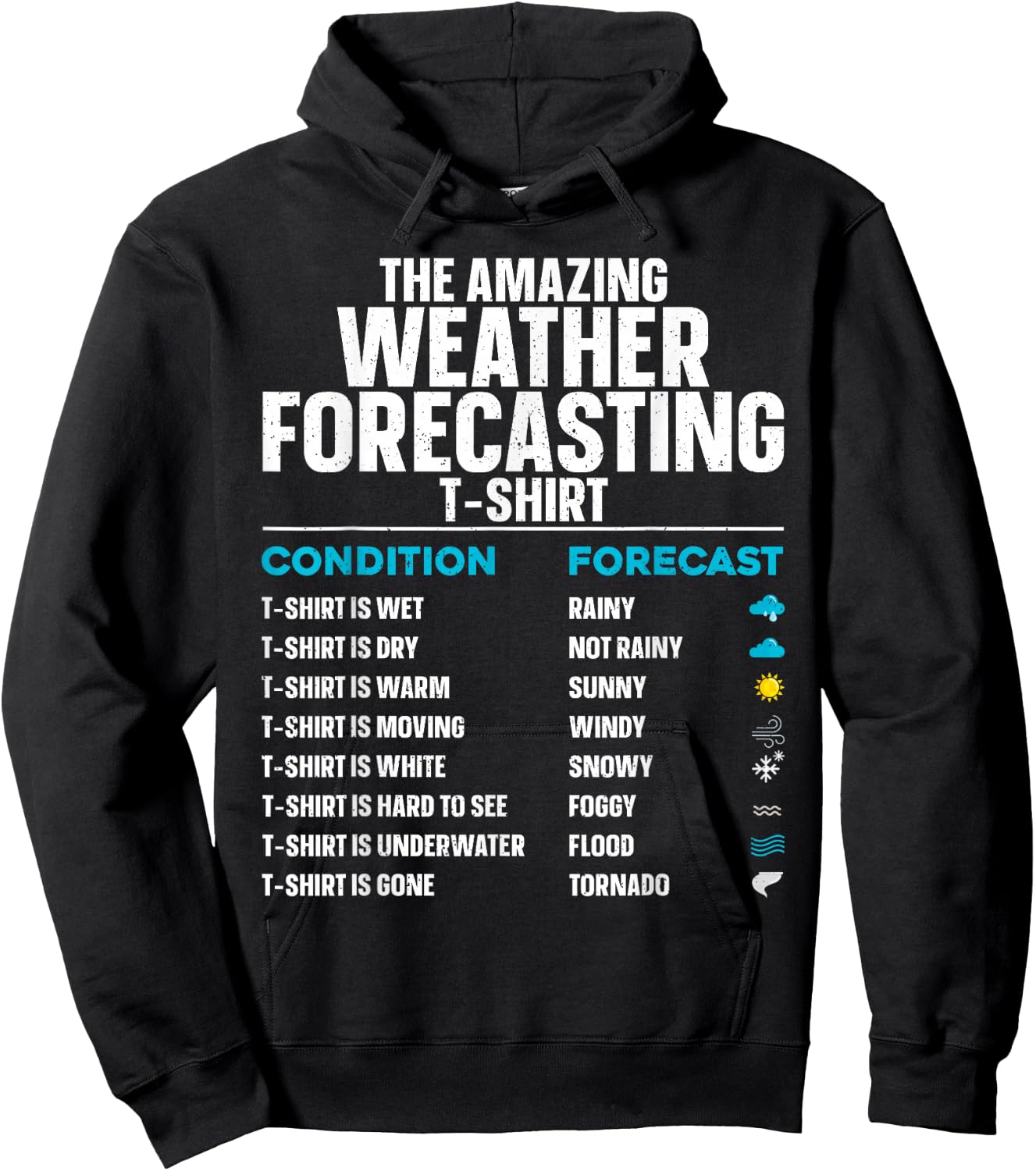 Cool Weather Forecasting Art Women Cloud Meteorology Hoodie - Hoodie | Black