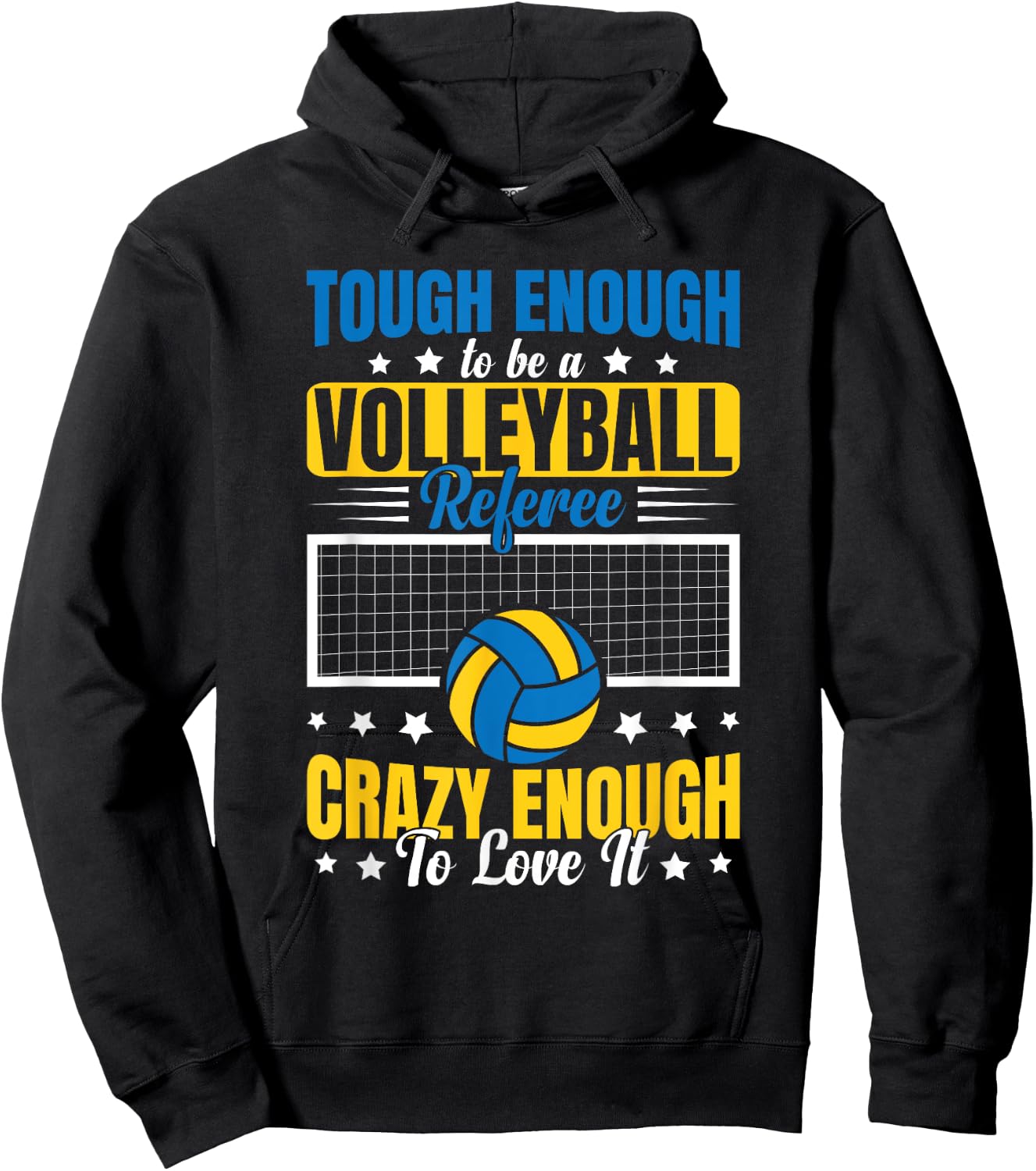 Tough Enough To Be A Volleyball Referee Hoodie - Hoodie | Black