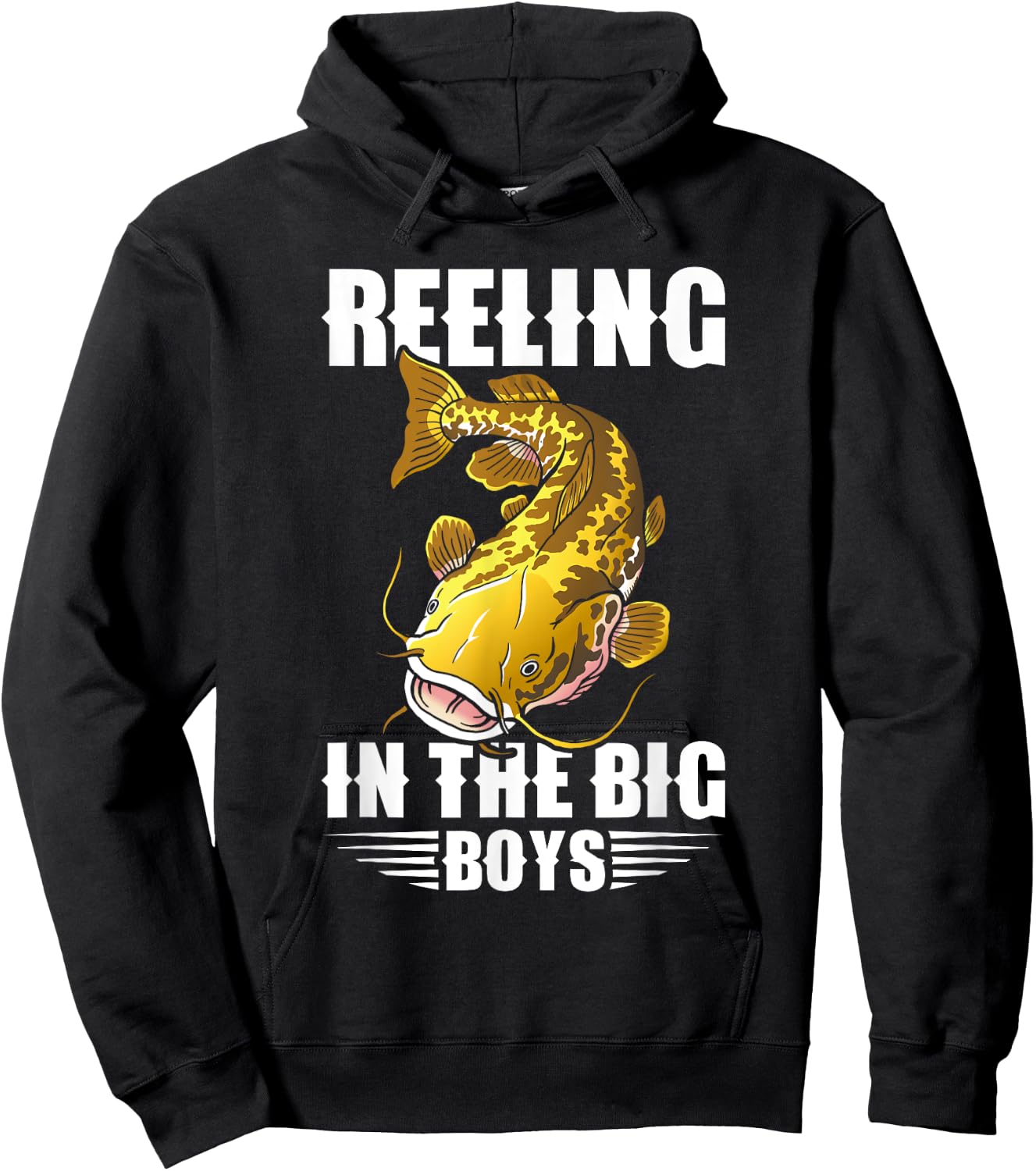Flathead Catfish Hunting Catfishing Dad Catfish Hunter Hoodie - Hoodie | Black