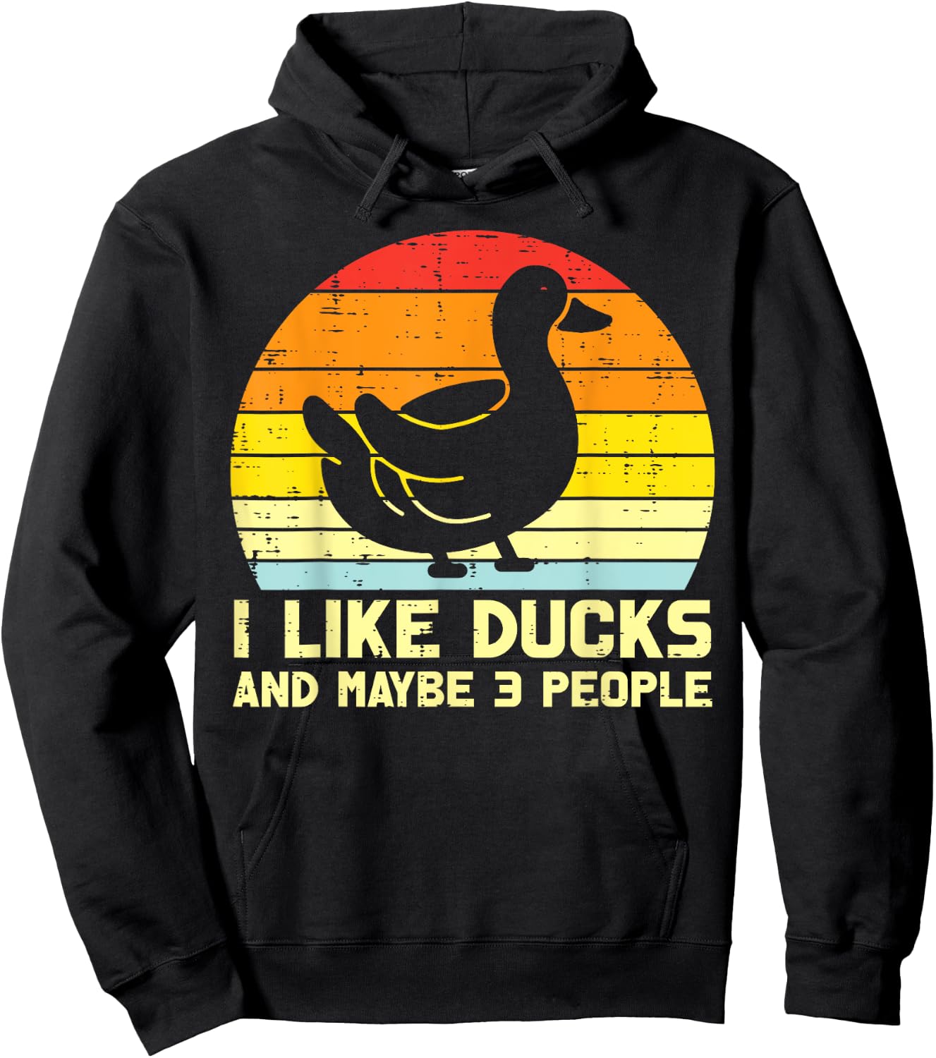 I Like Duck Maybe 3 People Retro Farm Farmer Men Women Kids Hoodie - Hoodie | Black