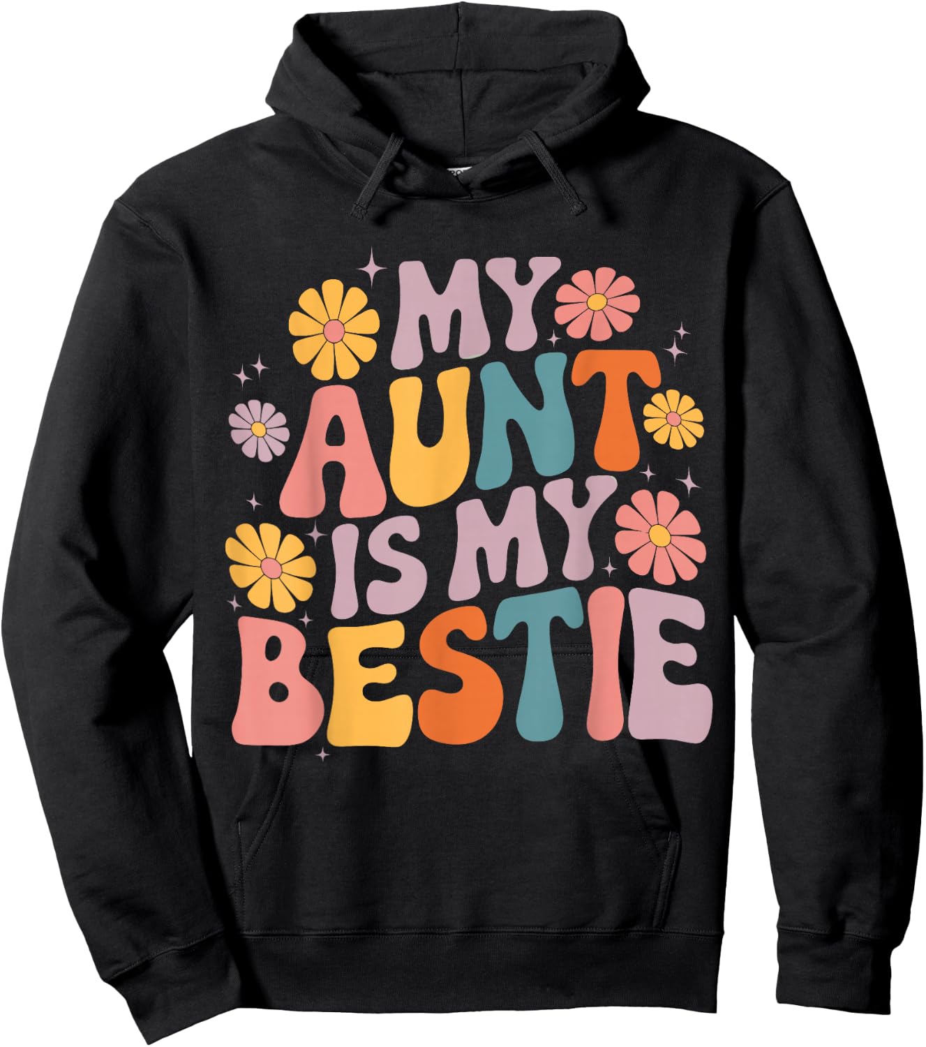 My Aunt is My Bestie Auntie Niece matching Twinning Girls Hoodie - Hoodie | Black