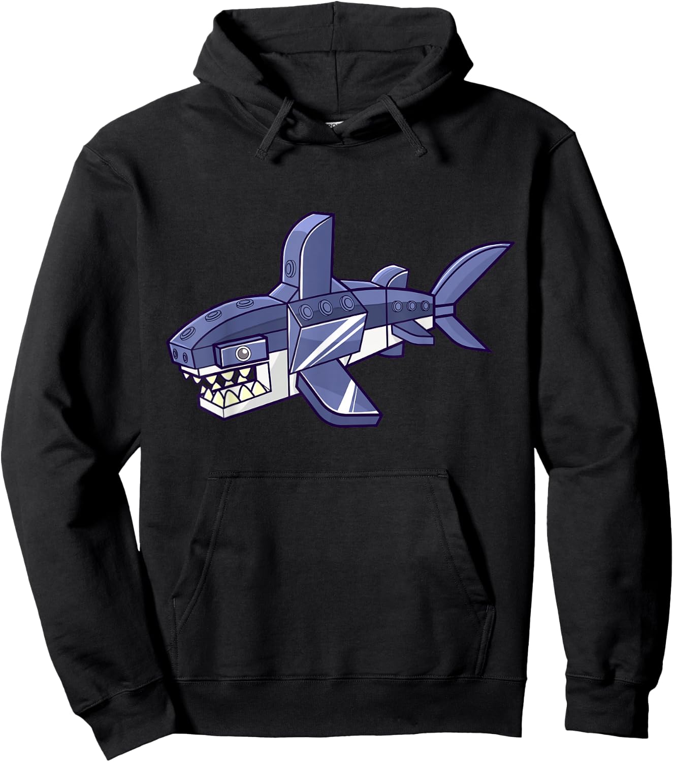 Shark Master Builder Building Blocks Boys Kids Hoodie - Hoodie | Black