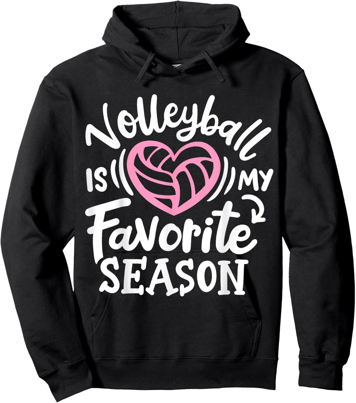 Volleyball Is My Favorit Season Hoodie - Hoodie | Black