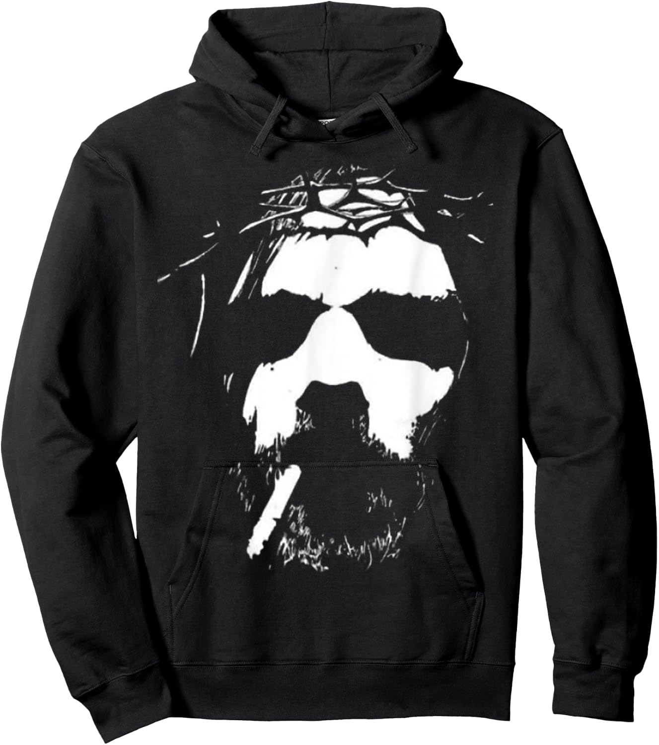 Vintage Jesus Smoking - Dark Style Art - God - Religion Hoodie - Hoodie | Black