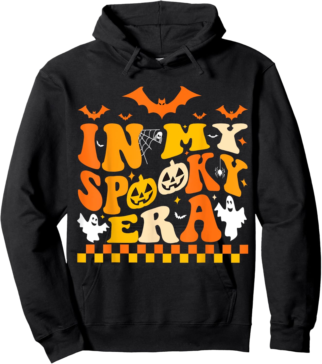 In My Spooky Era Halloween Ghost Groovy Hippie Halloween Hoodie - Hoodie | Black
