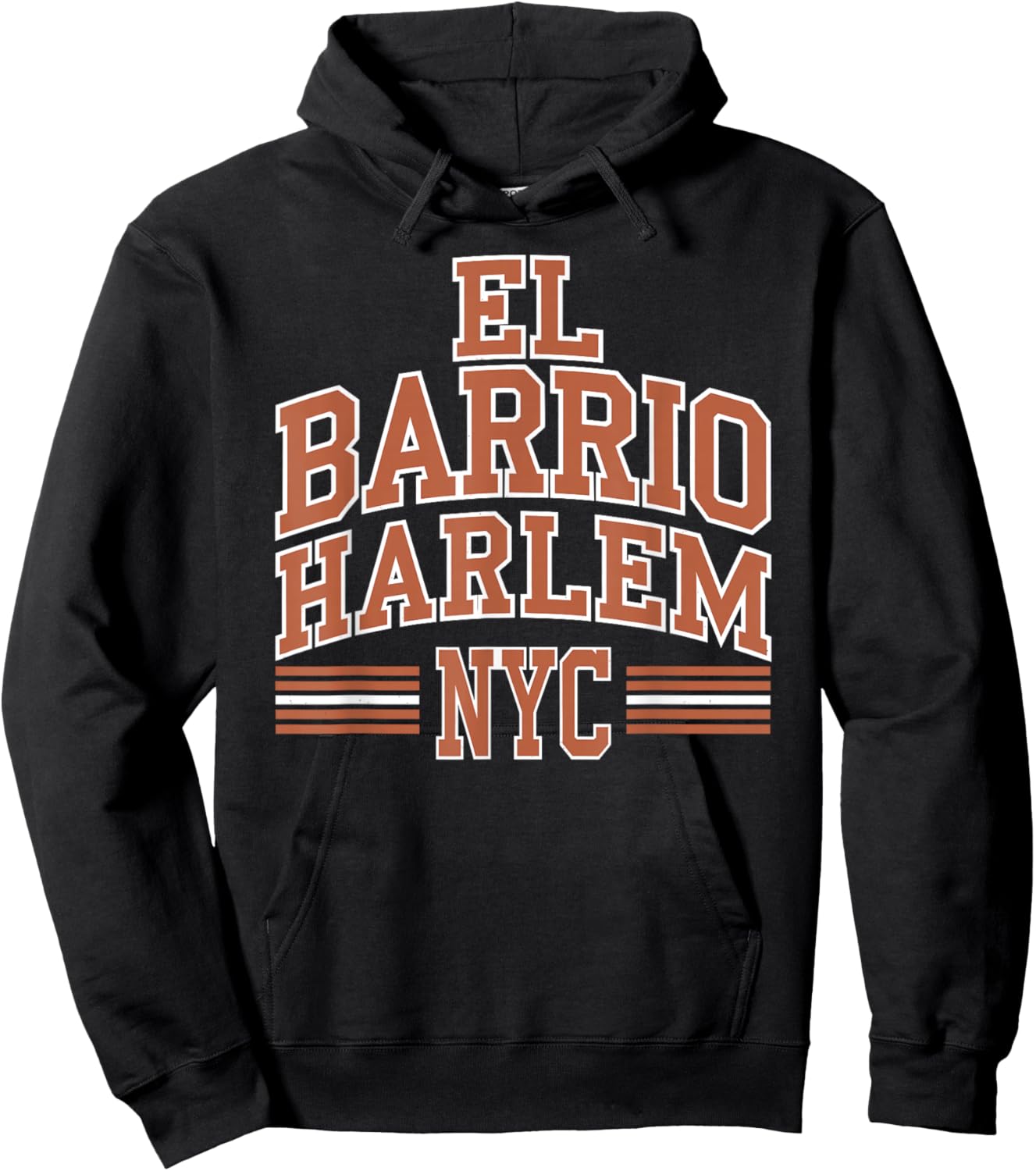 El Barrio Harlem NYC Retro Vintage 212 Puerto Rico Gym Sport Hoodie - Hoodie | Black