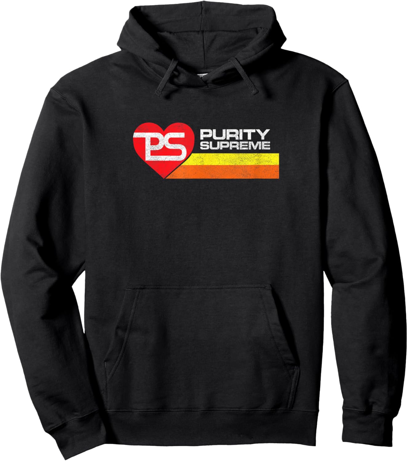 Purity Supreme Classic 1980s Funny Retro Supermarket Vintage Hoodie - Hoodie | Black