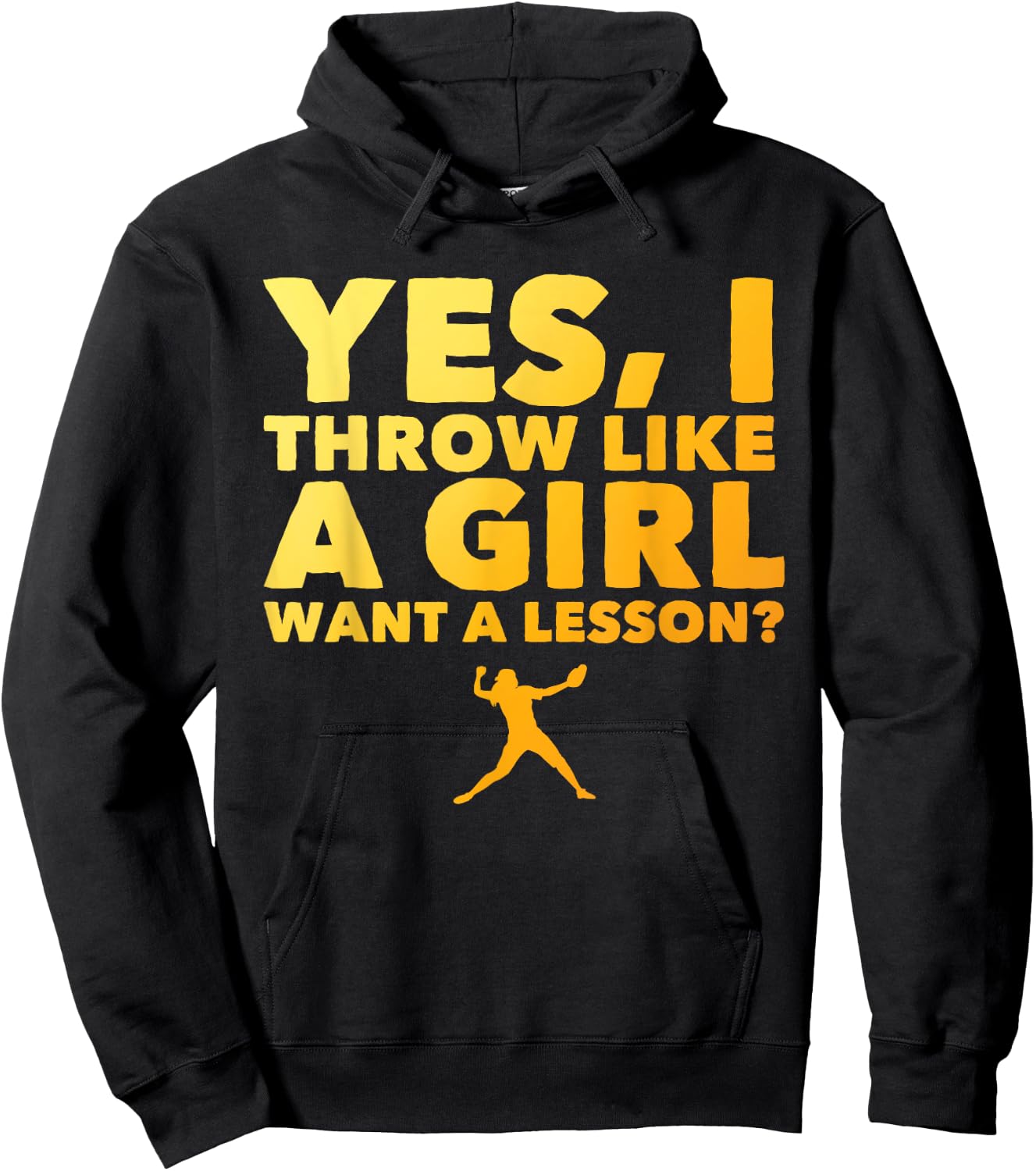 Cool Softball Design Girls Pitcher Softball Player Hoodie - Hoodie | Black
