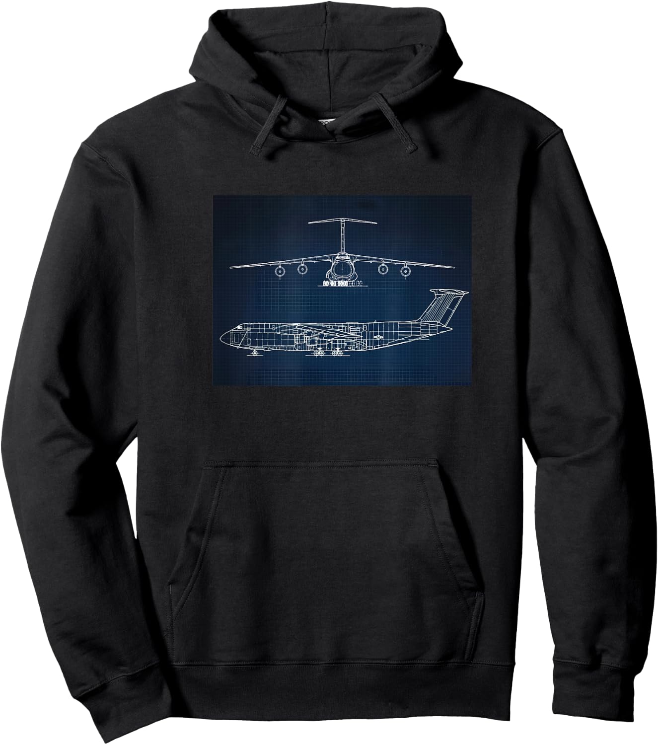 C-5 C5 plane pilot cargo flight crew load Air Force Captain Hoodie - Hoodie | Black