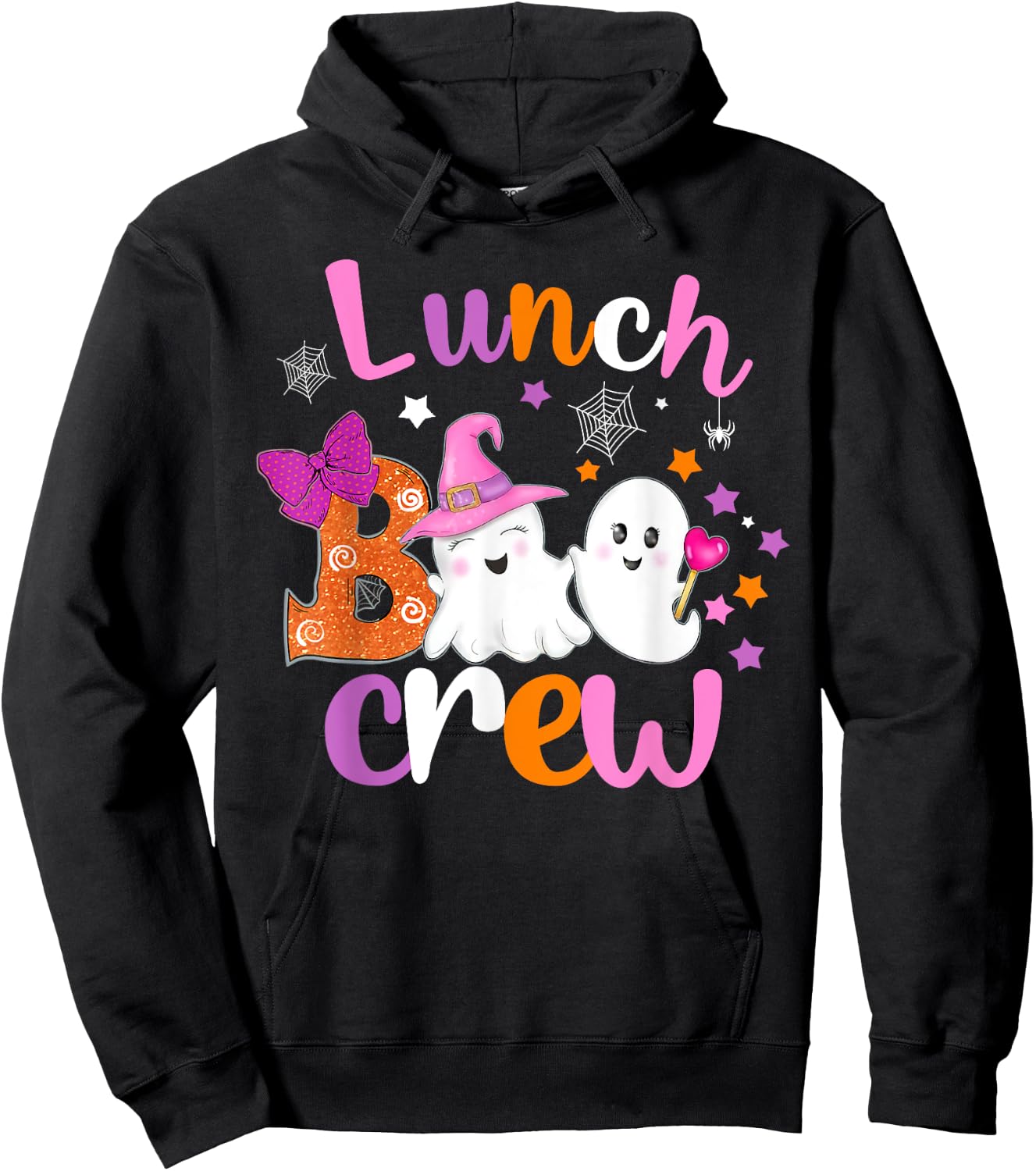 Lunch Boo Crew Halloween matching shirts for lunch lady Hoodie - Hoodie | Black