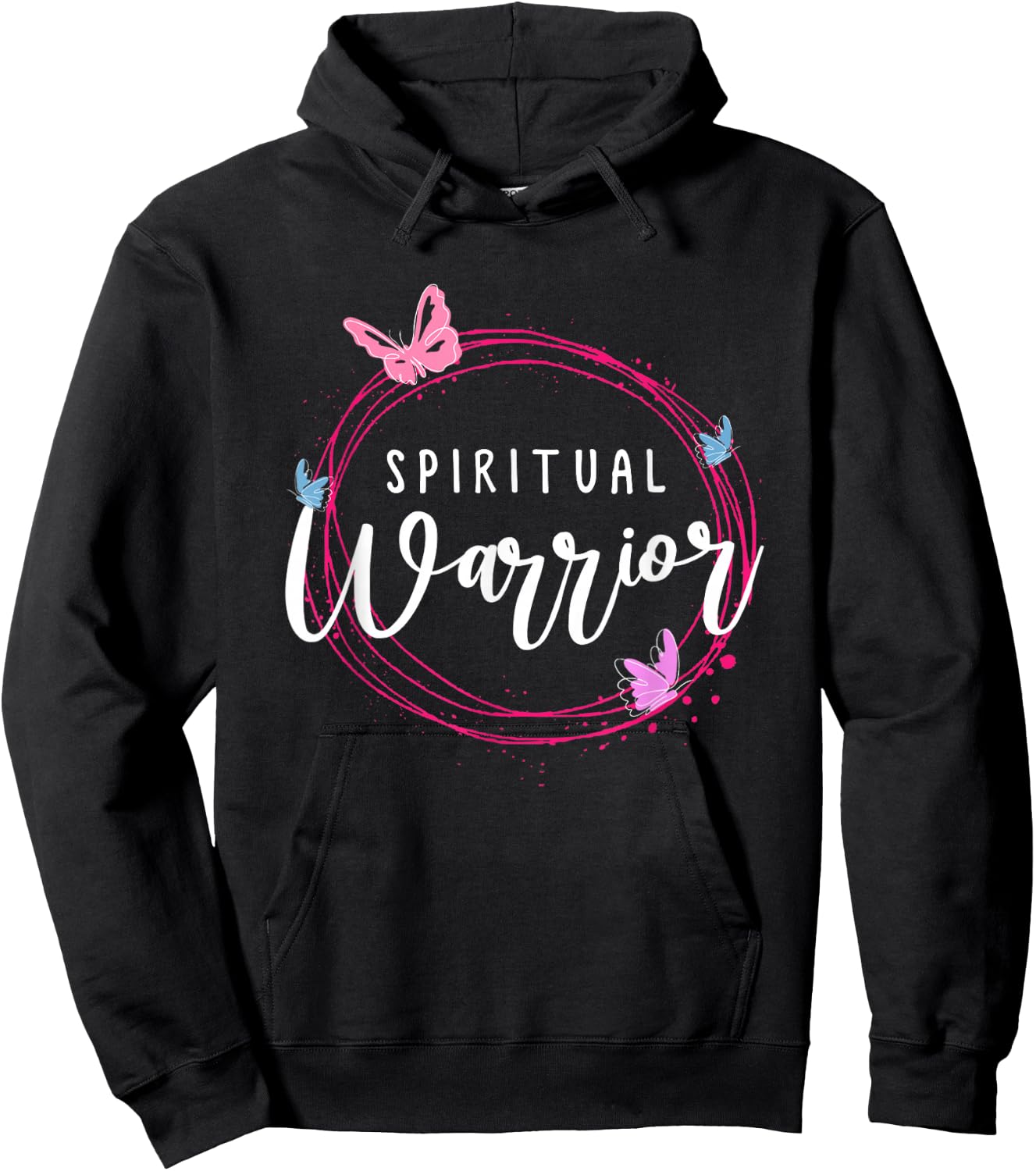 Positive women saying or Spiritual Warrior Hoodie - Hoodie | Black