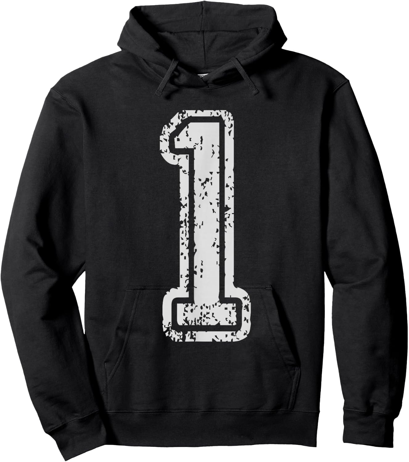 Team Jersey Uniforms Number 1 One School Sports Birthdays Hoodie - Hoodie | Black