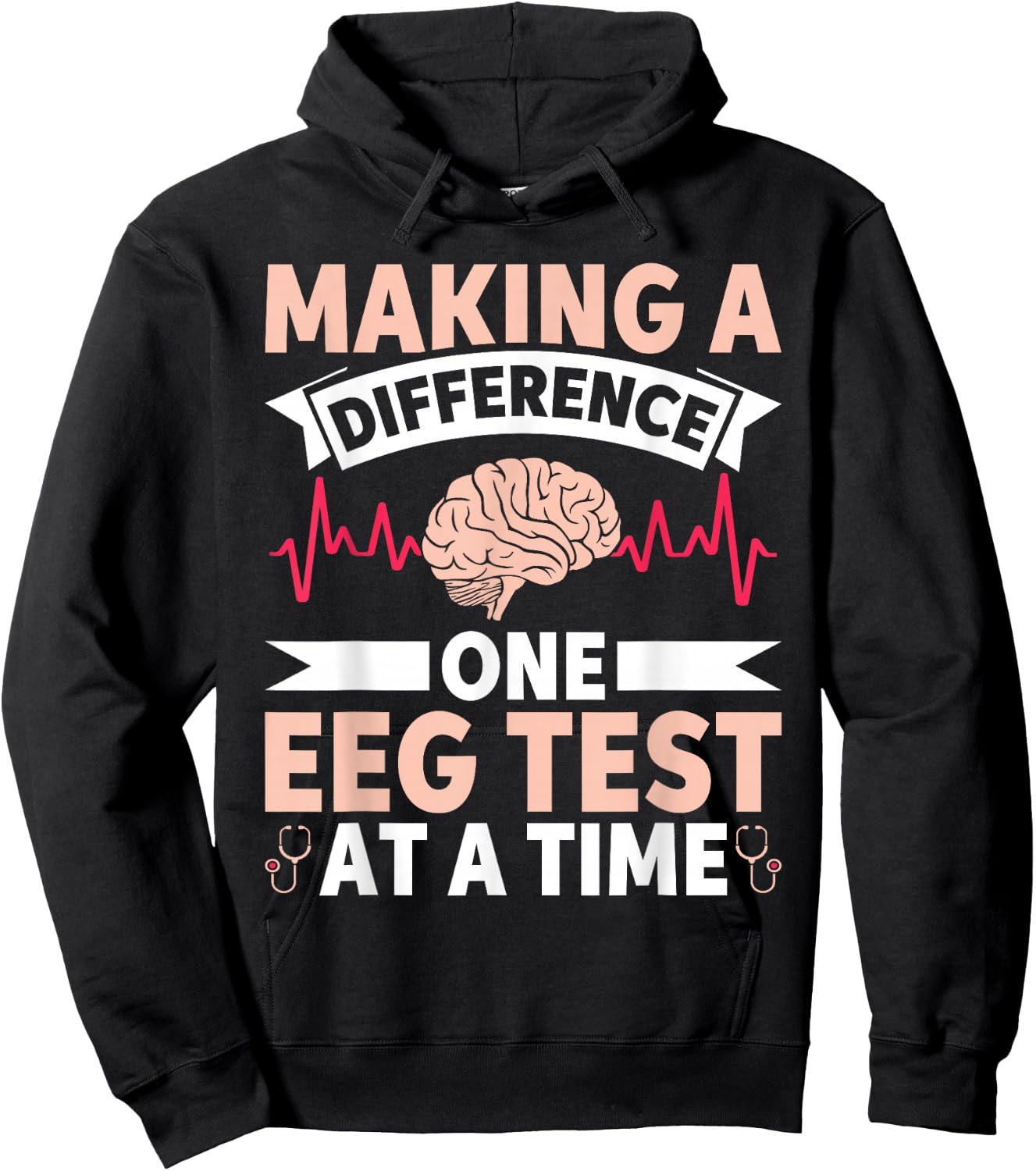 Funny Medical Neuro Tech EEG Technologist EEG Tech Hoodie - Hoodie | Black