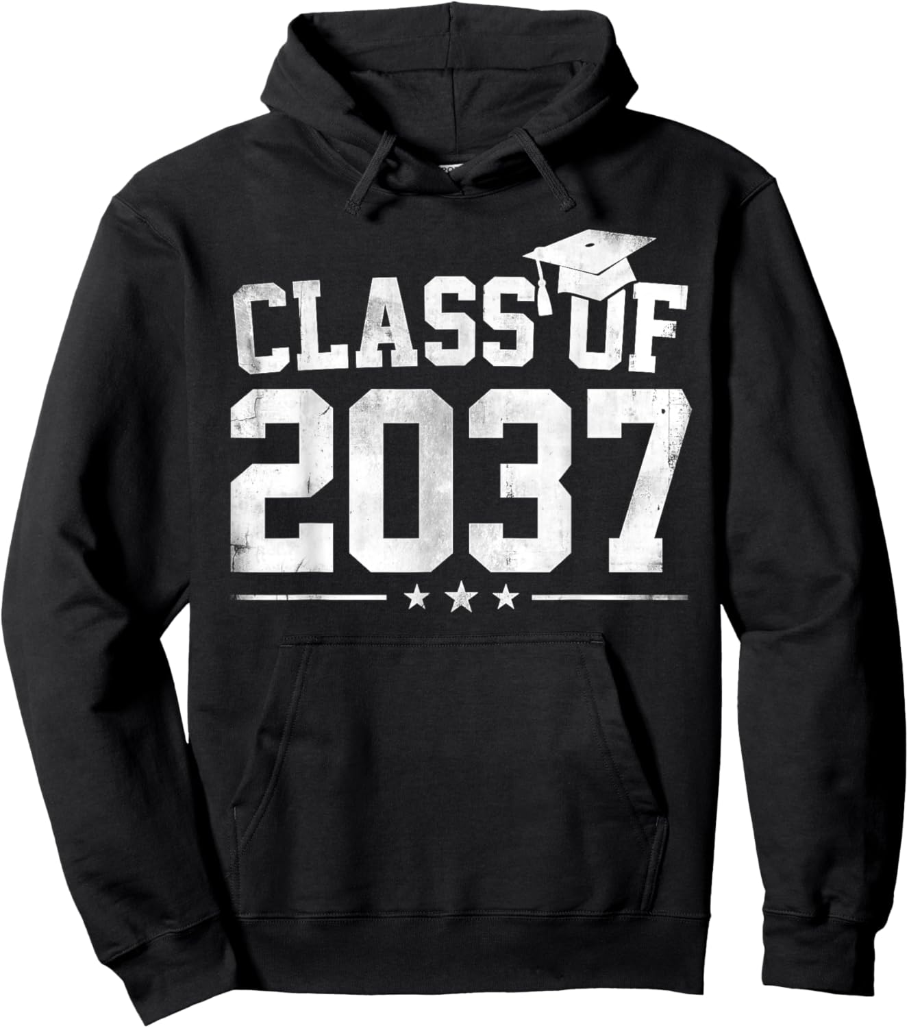 Class Of 2037 Pre K Grow With Me Graduation Boys Girls Kids Hoodie - Hoodie | Black
