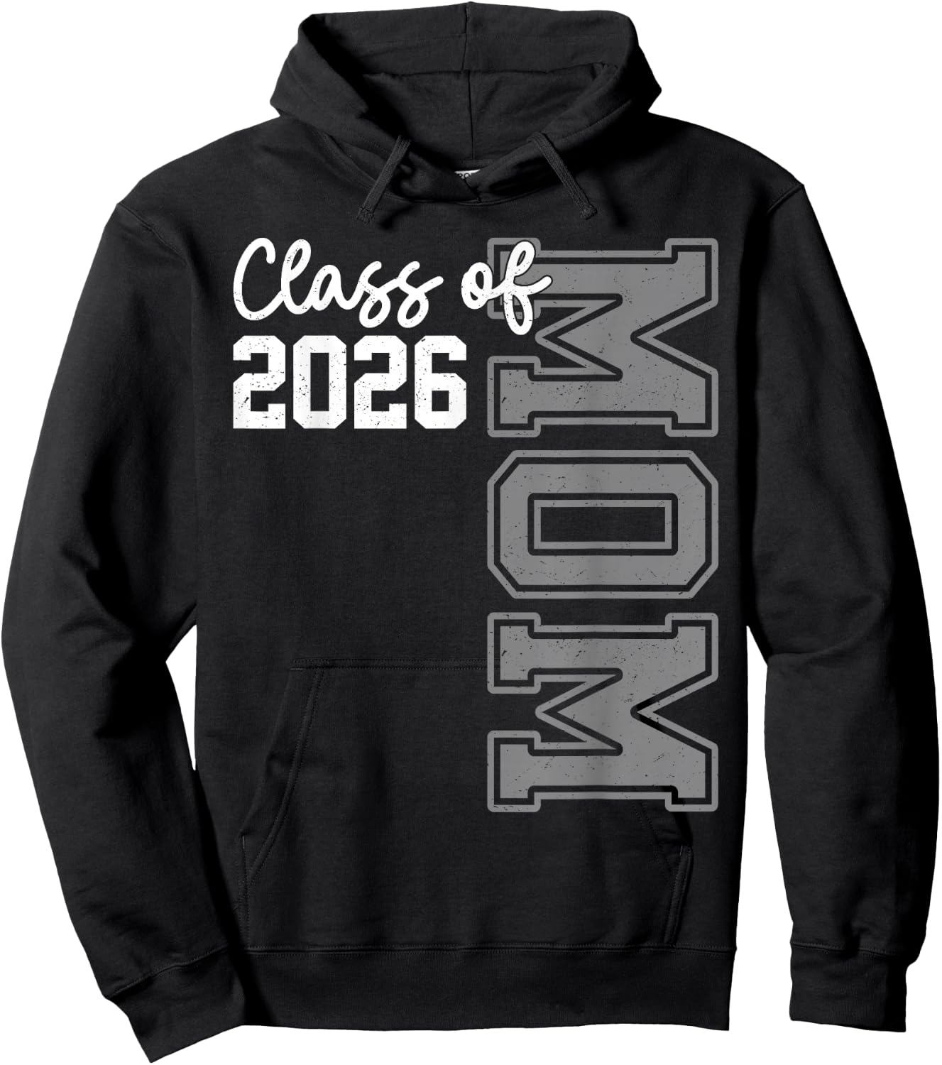 Senior Mom 26 Class Of 2026 Graduation Mother Hoodie - Hoodie | Black