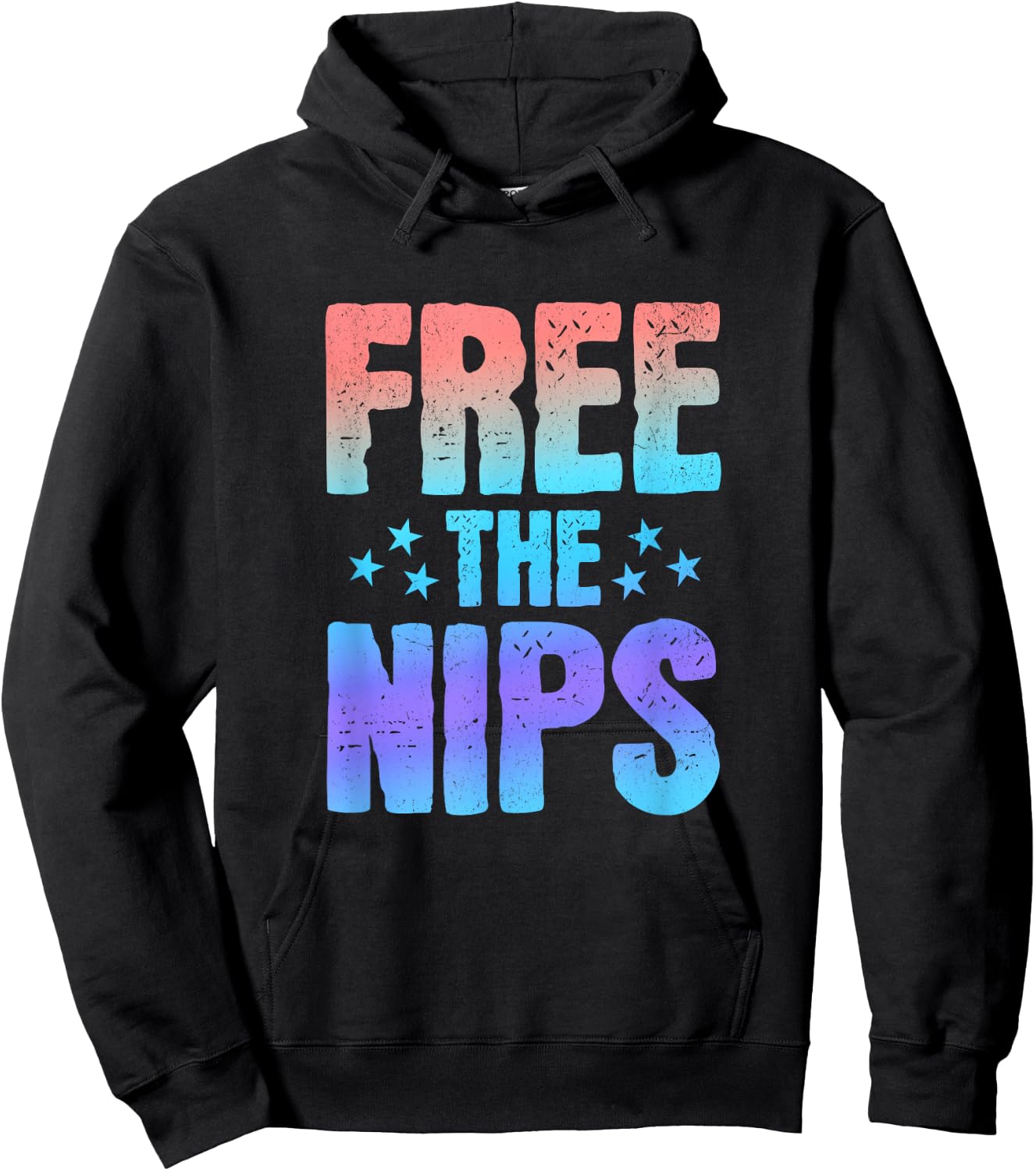Free the Nips, Funny Nipples Phrase Quote Saying Graphic Hoodie - Hoodie | Black