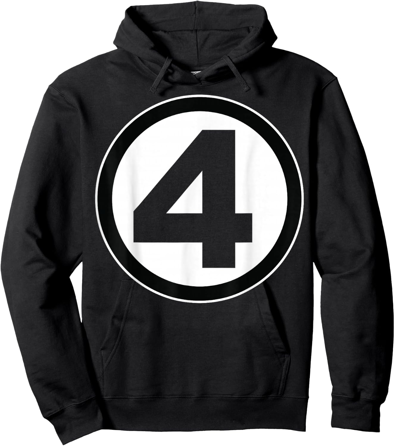 Marvel Fantastic Four Bold Center Chest Logo Small Hoodie - Hoodie | Black