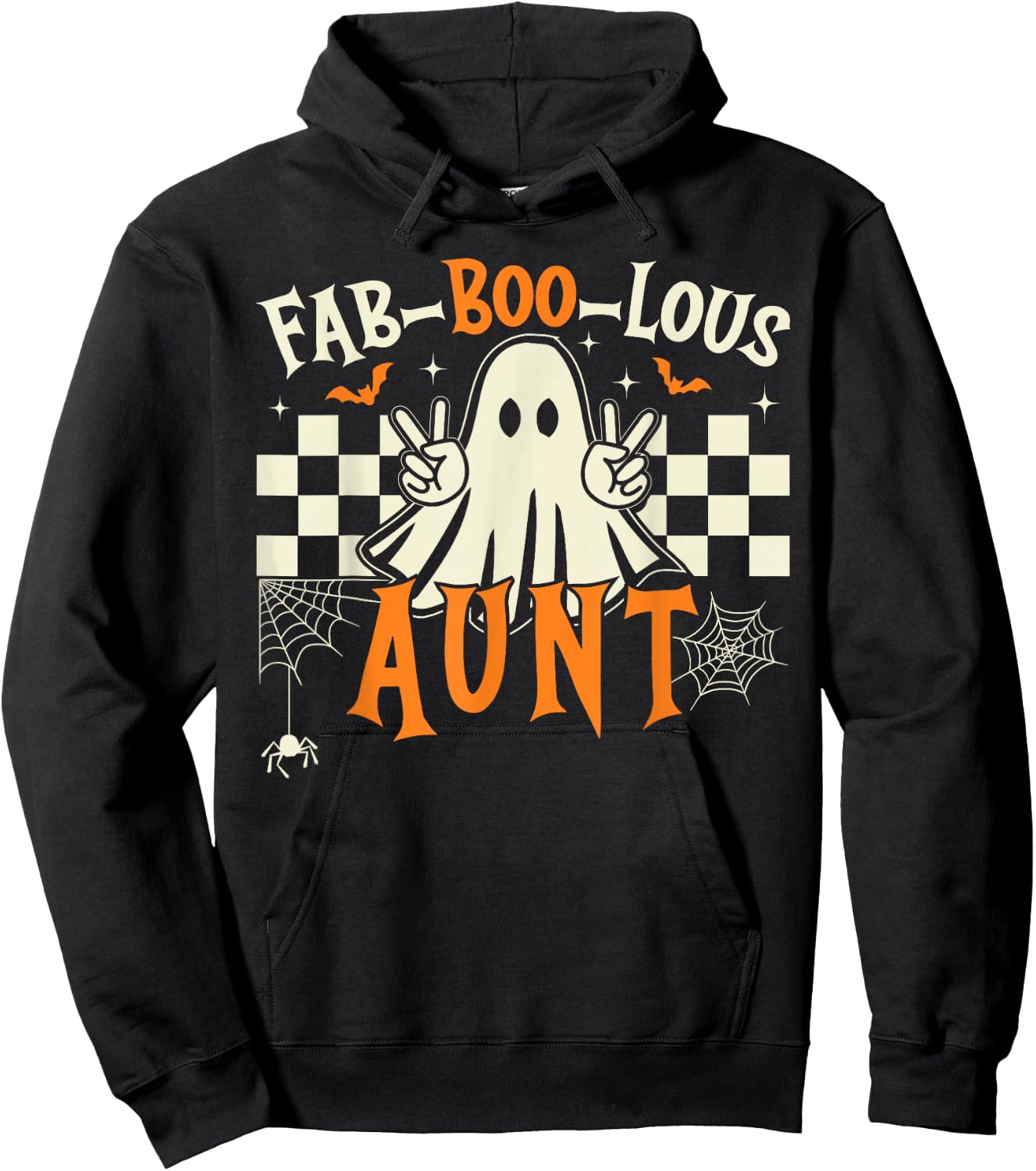 Fab Boo Lous Aunt Rero Ghost Spooky Auntie Halloween Costume Hoodie - Hoodie | Black