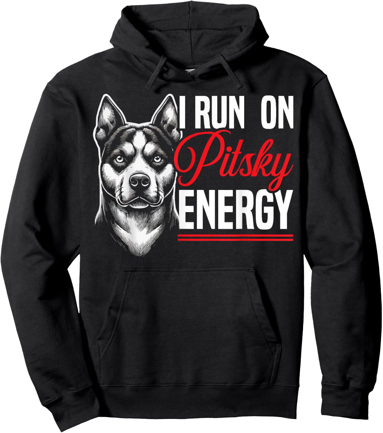 Pitsky Owner Dog Lover Puppy Pit Bull Siberian Husky Women Hoodie - Hoodie | Black
