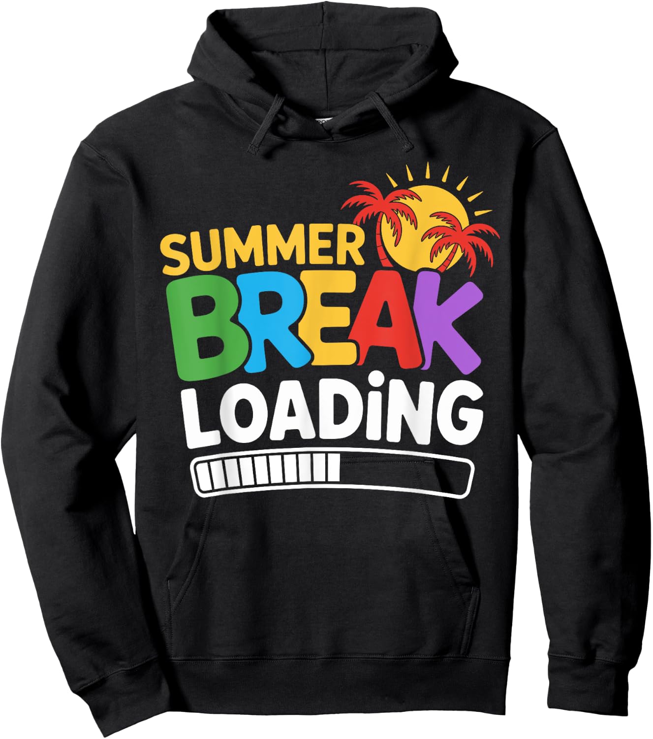 Summer Break Loading Teacher Student Vacation Hoodie - Hoodie | Black