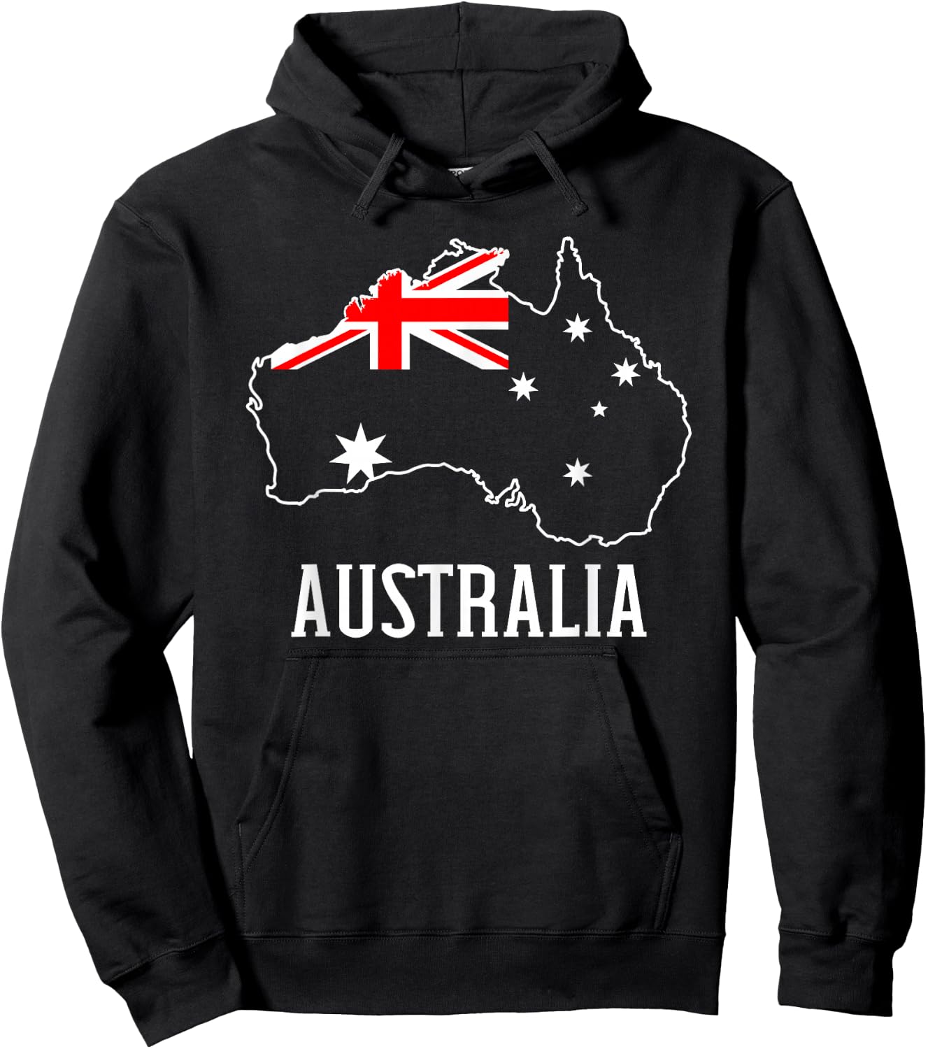 Australia Map Flag Hoodie - Hoodie | Black
