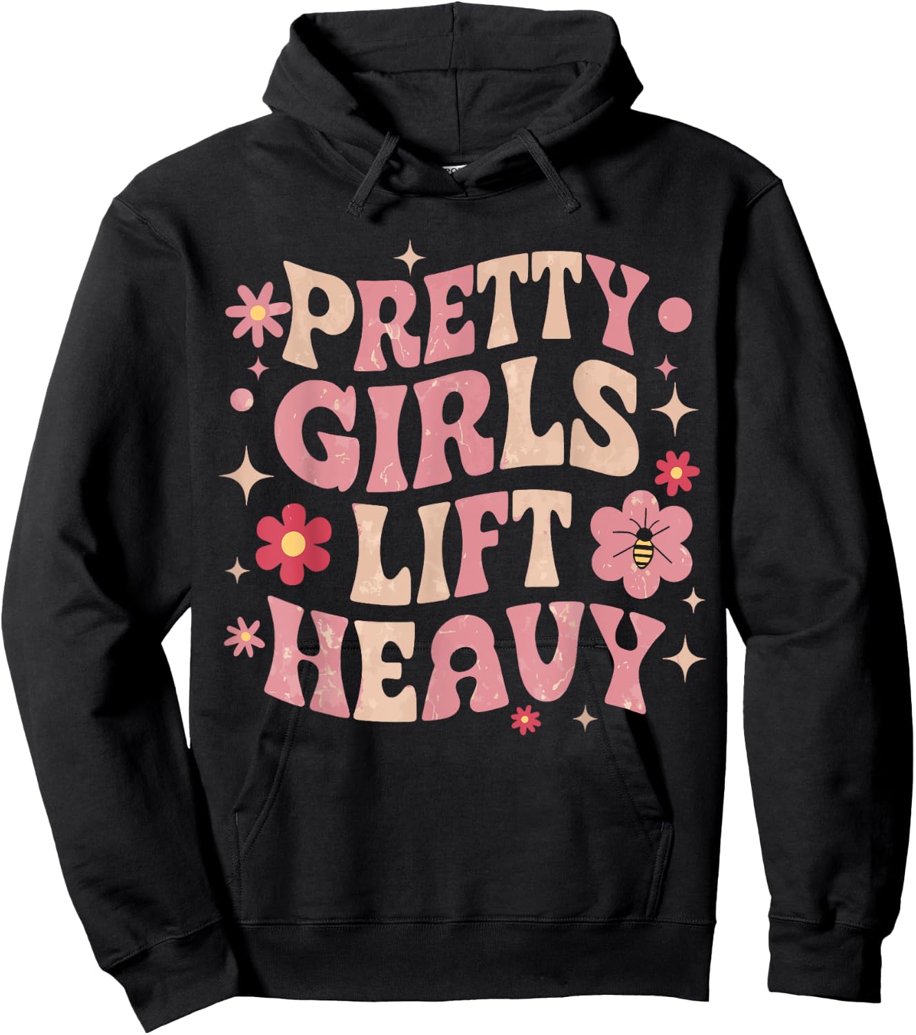 Pretty Girls Lift Heavy , Small, Black Hoodie - Hoodie | Black