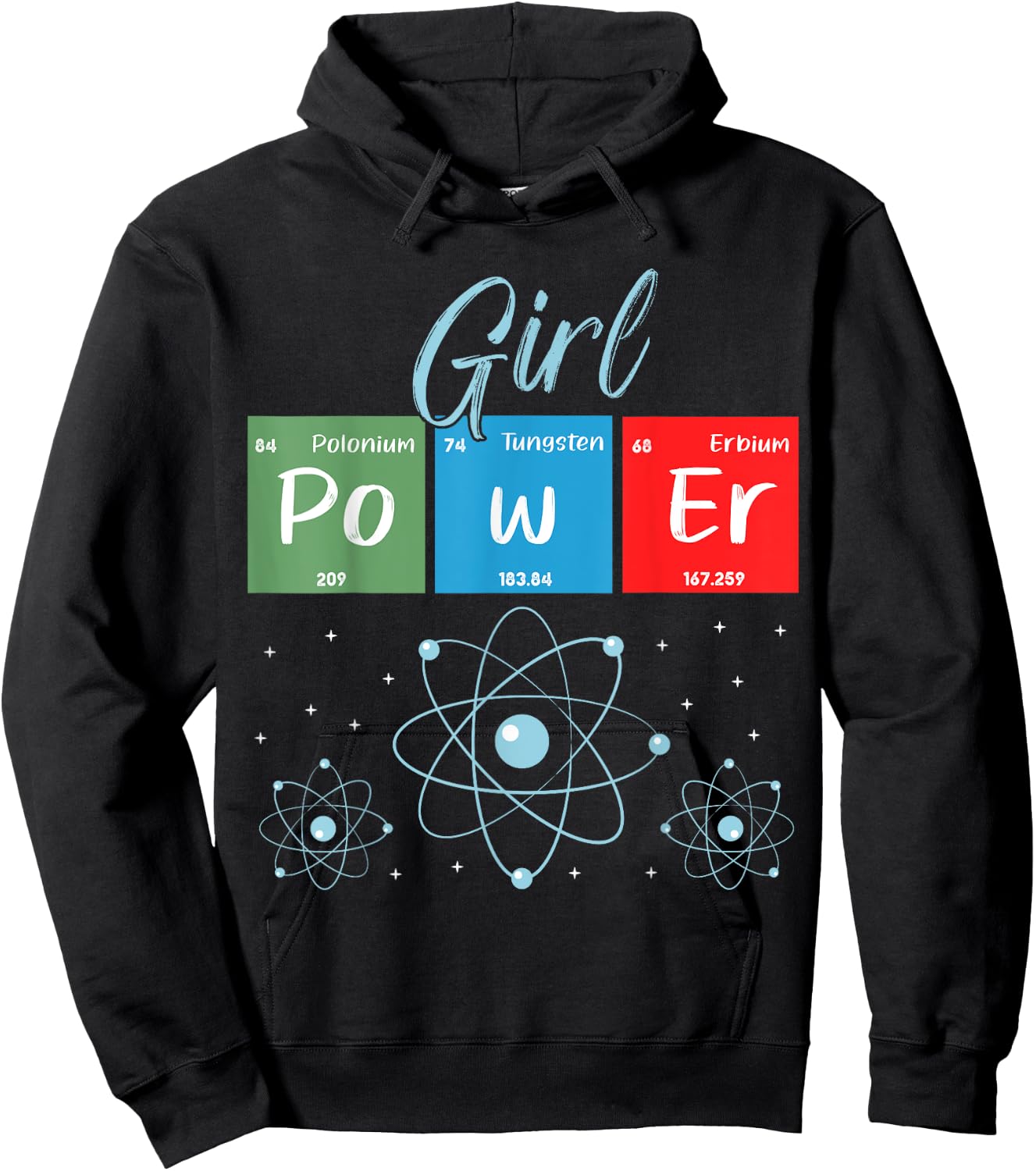 Girl Power Feminist Science STEM Hoodie - Hoodie | Black