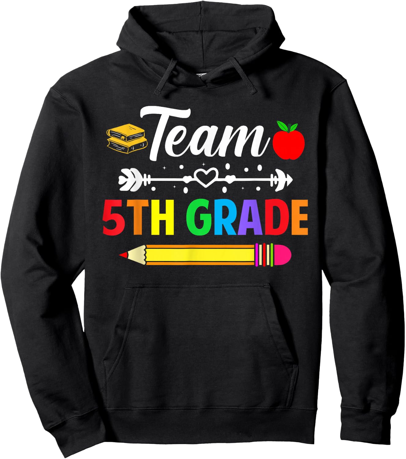 Team 5th Grade Teacher 5th Grade Team Teacher School Grade Hoodie - Hoodie | Black