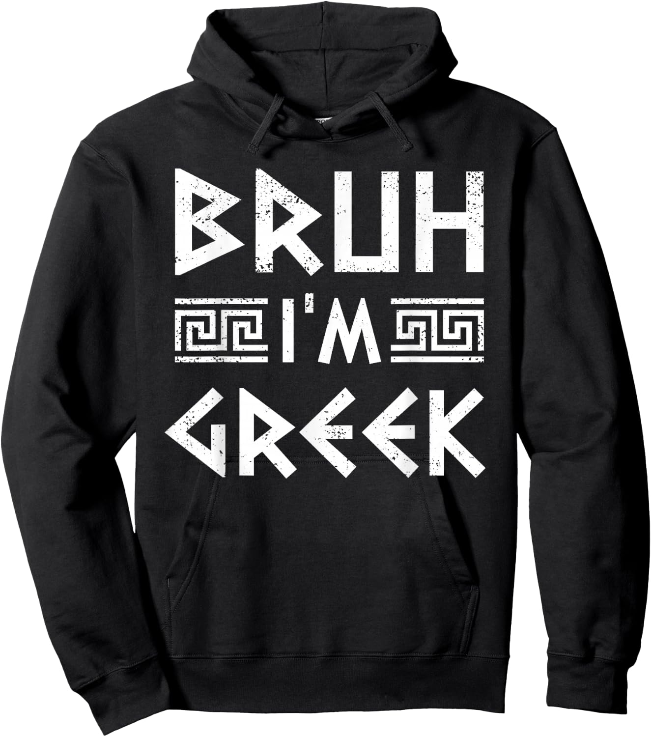 Bruh I'm Greek Funny Ancient Greek Festival Greek Boys Hoodie - Hoodie | Black