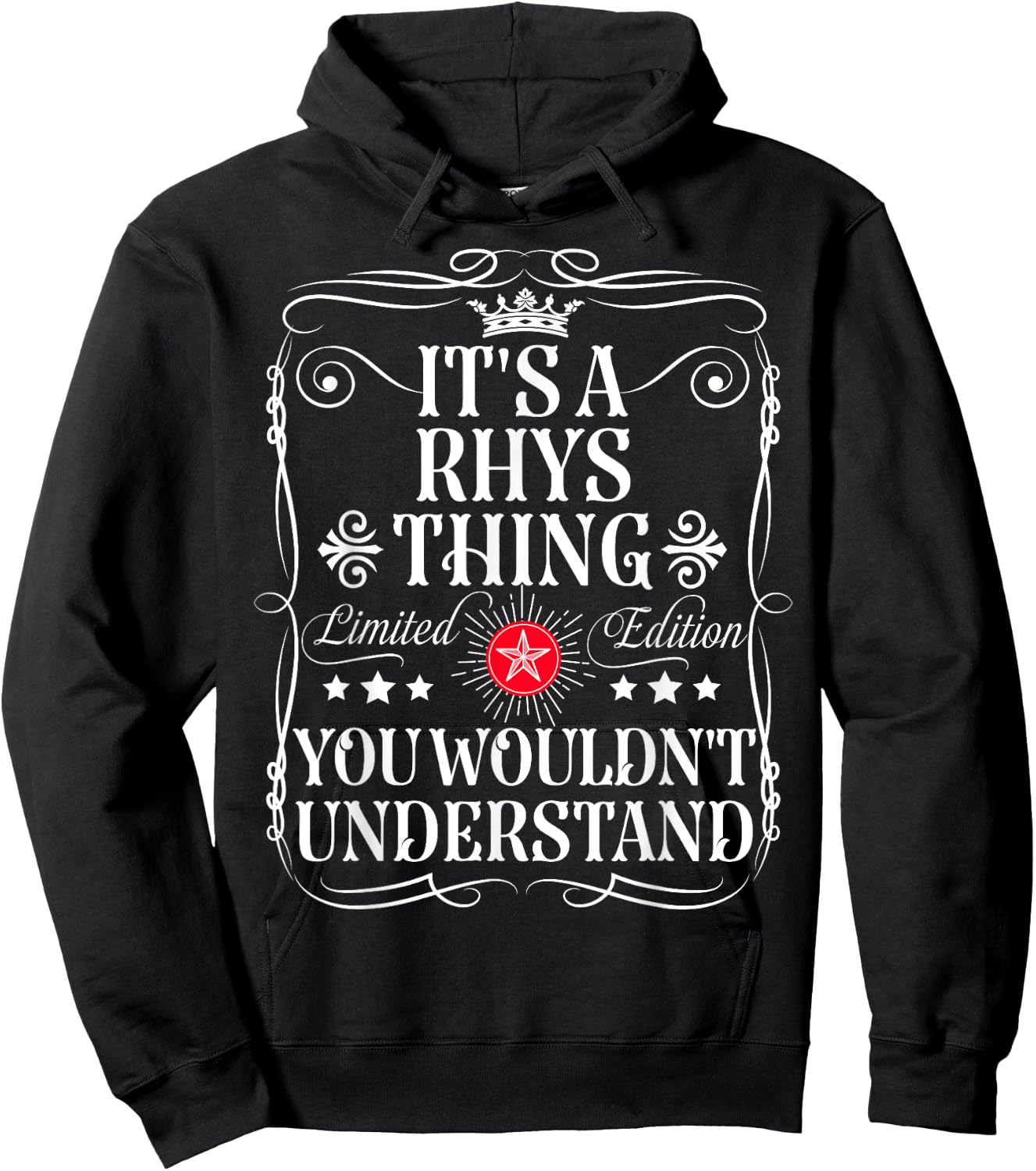 Rhys Name Its A Rhys Thing You Wouldn't Understand Hoodie - Hoodie | Black